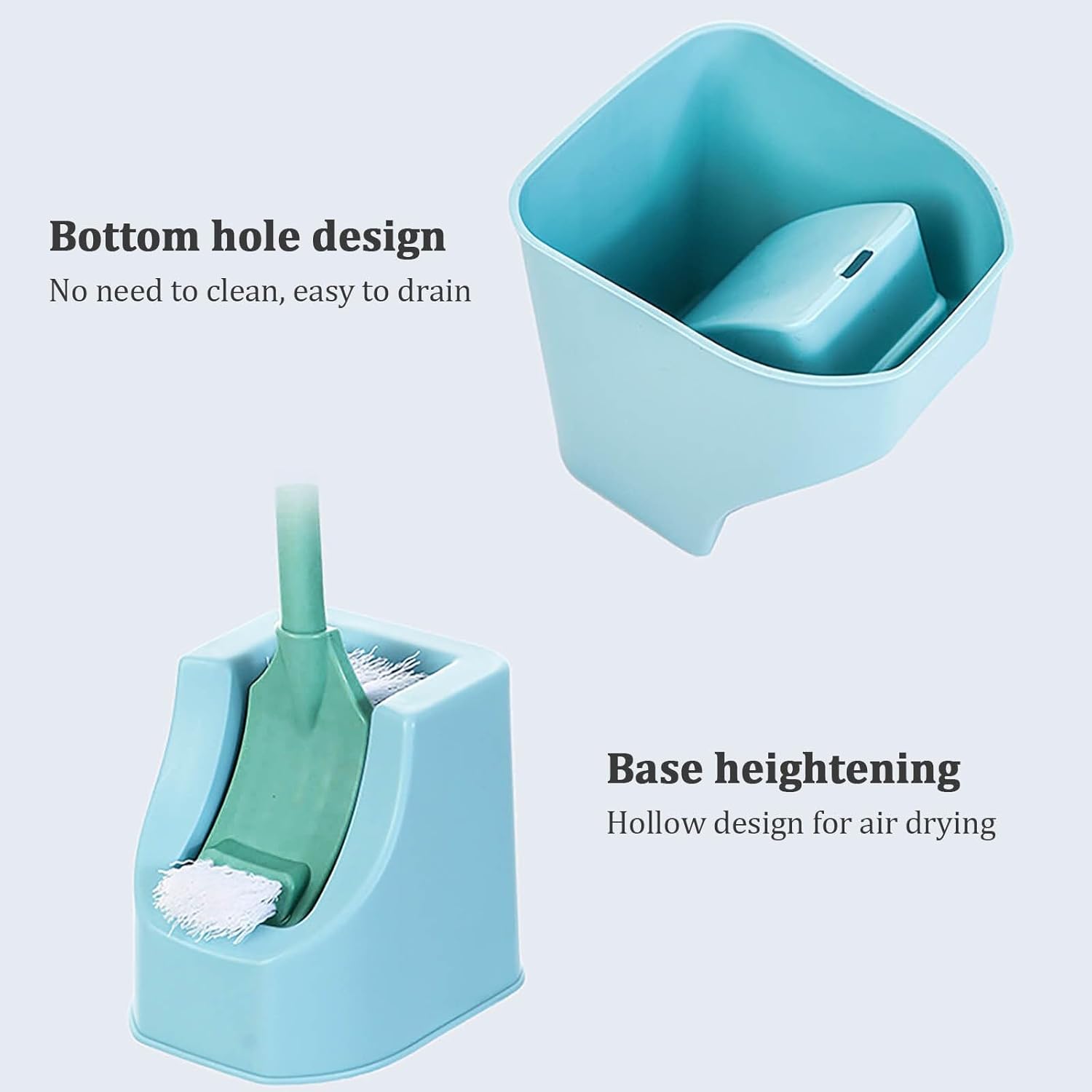 Silicone Toilet Brush with Holder - Green 1