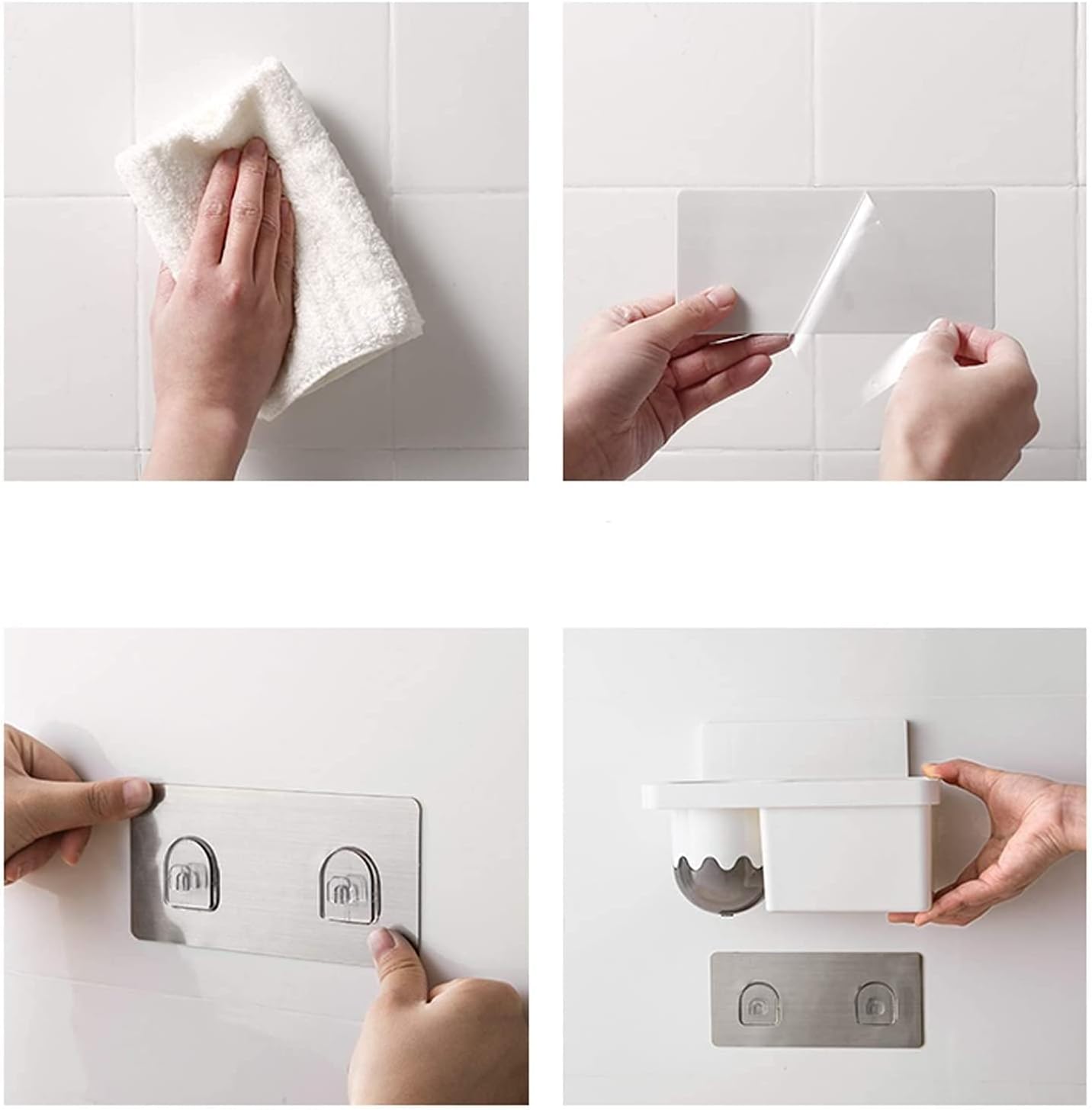 WSYTY Toilet Brush Set with Wall-Mounted Holder and Drip Tray