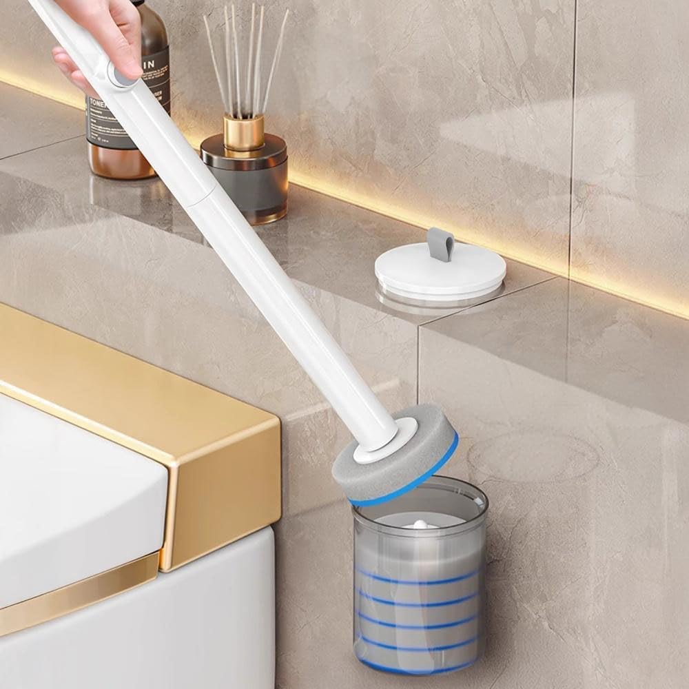 MOPALL Toilet Brush with Holder and 6 Refills