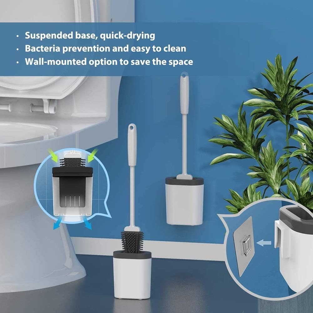 SPOUR Toilet Brush with Quick Drying Holder Set 1