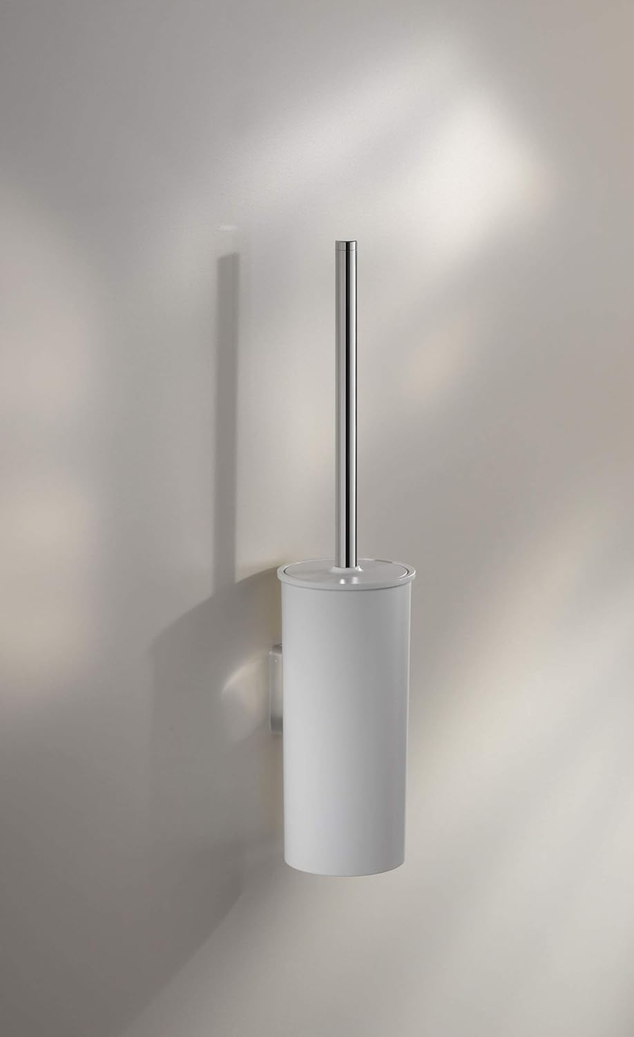 Keuco Opaque Synthetic Toilet Brush Set Chrome White
