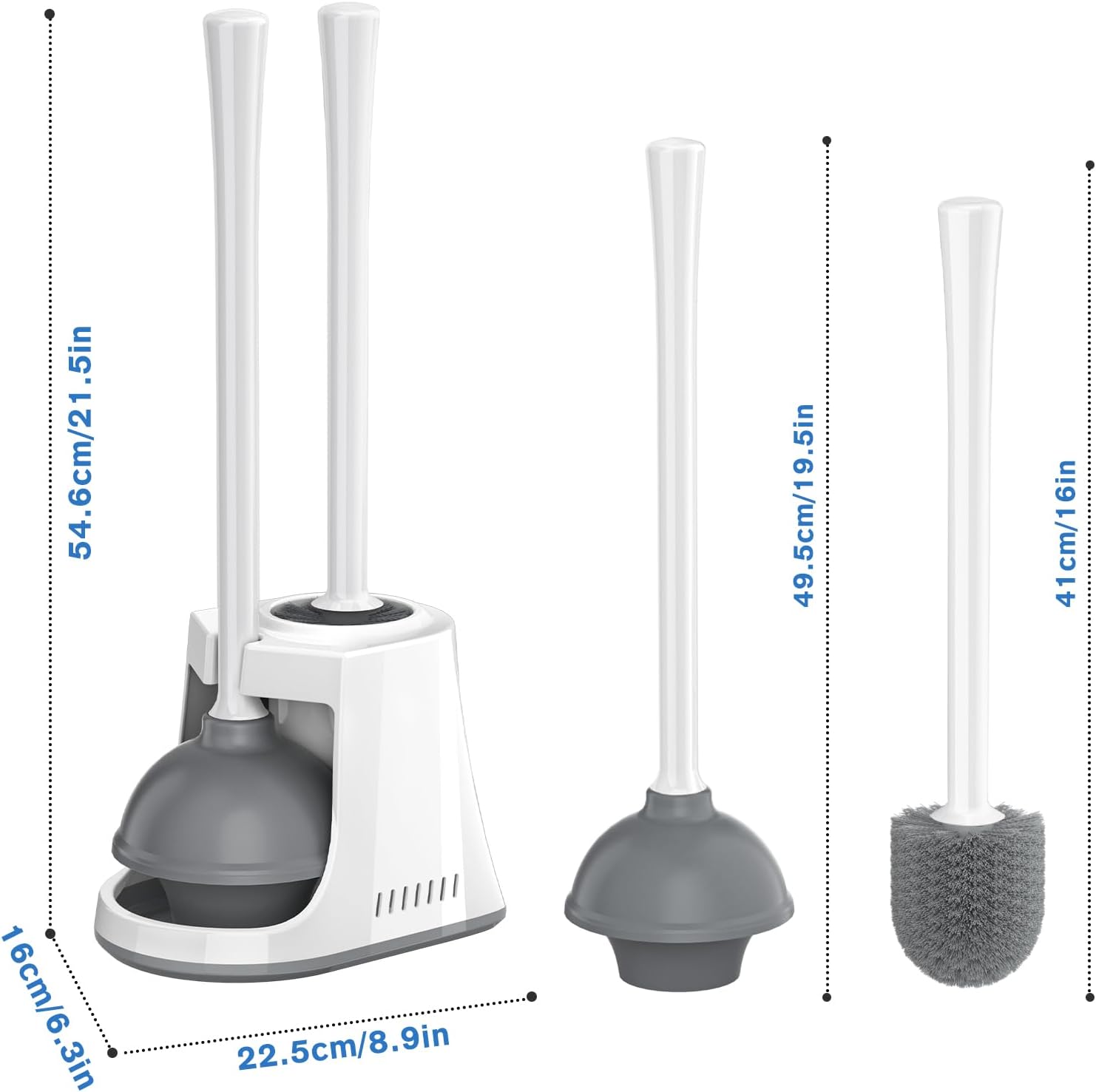 LOVLOY 2-in-1 Toilet Brush and Plunger Set