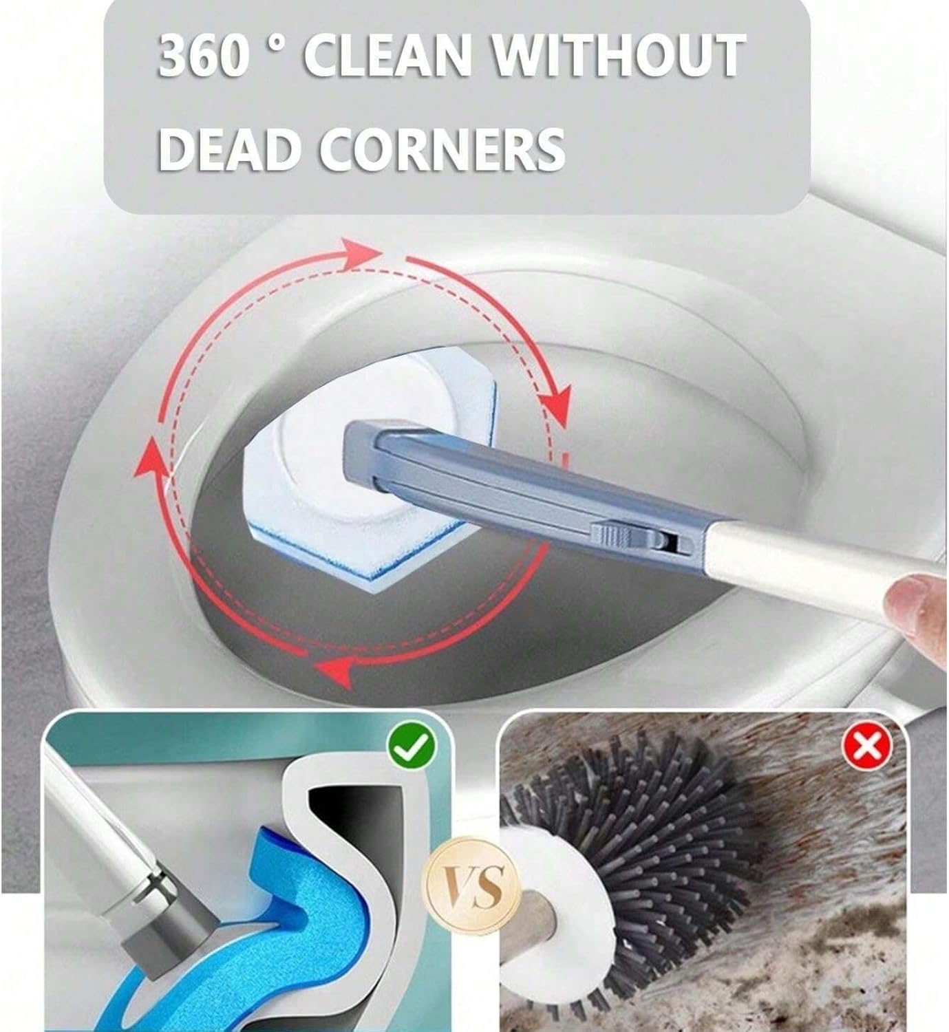 60 Count Disposable Toilet Brush Refill Set
