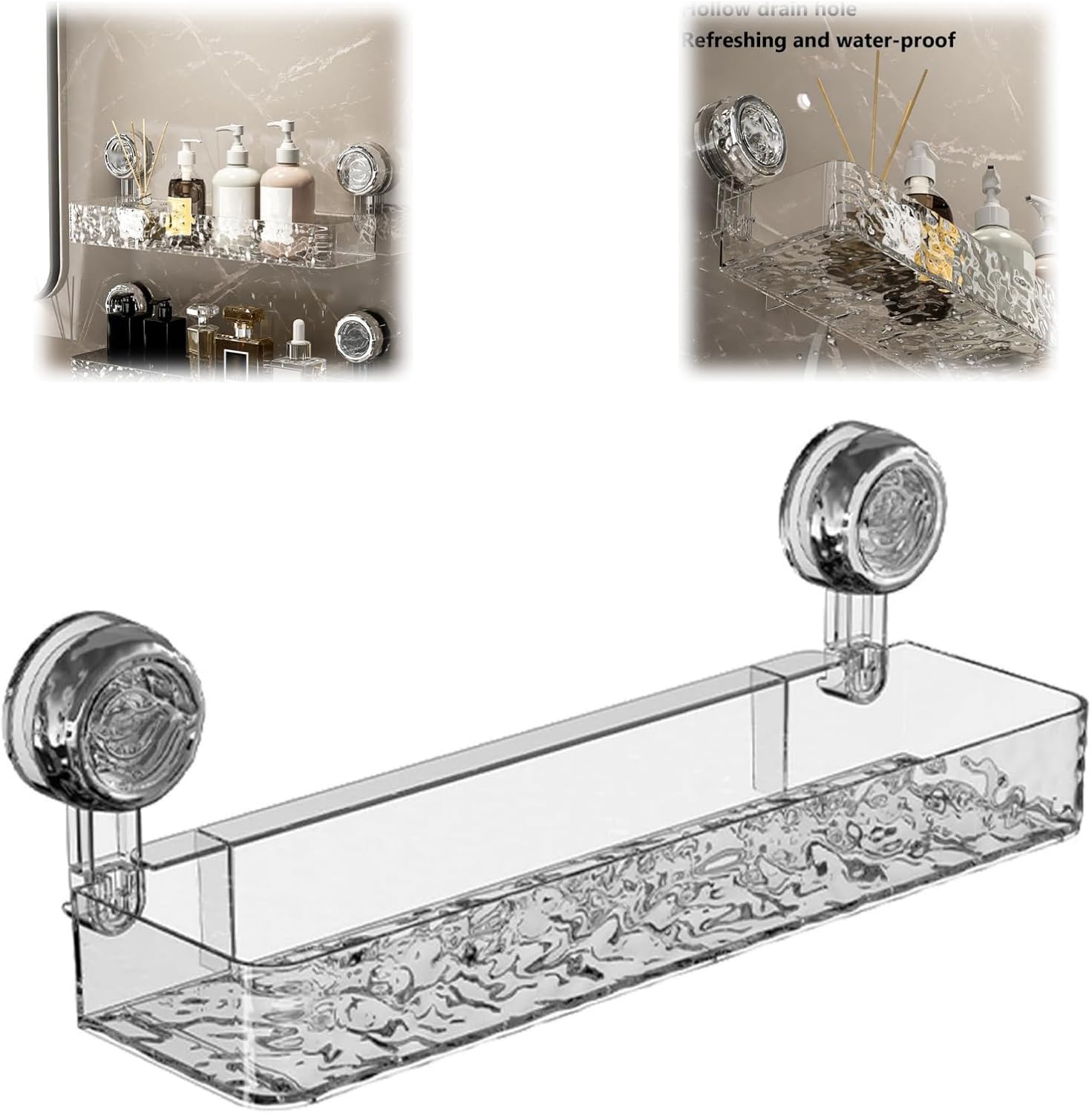 Corrugated Suction Cup Storage Holder 1-Clear