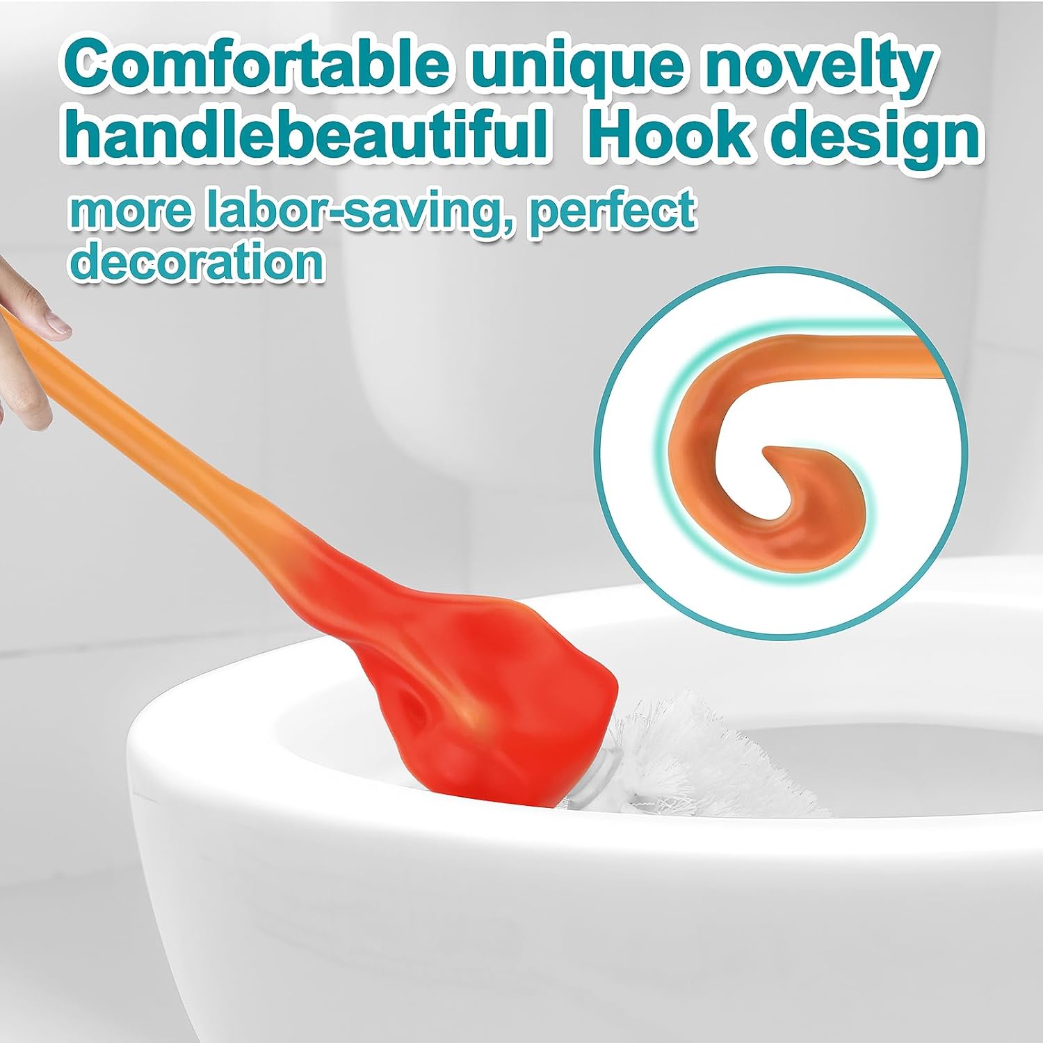 AOCHEN Dinosaur Toilet Brush with Holder Green 1
