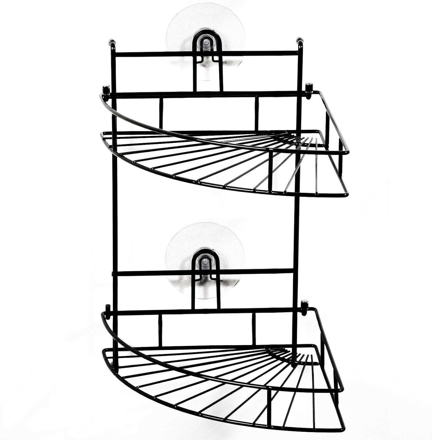 FINANCIALLY LIT LKOP 2 Shelf Metal Shower Corner Organizer