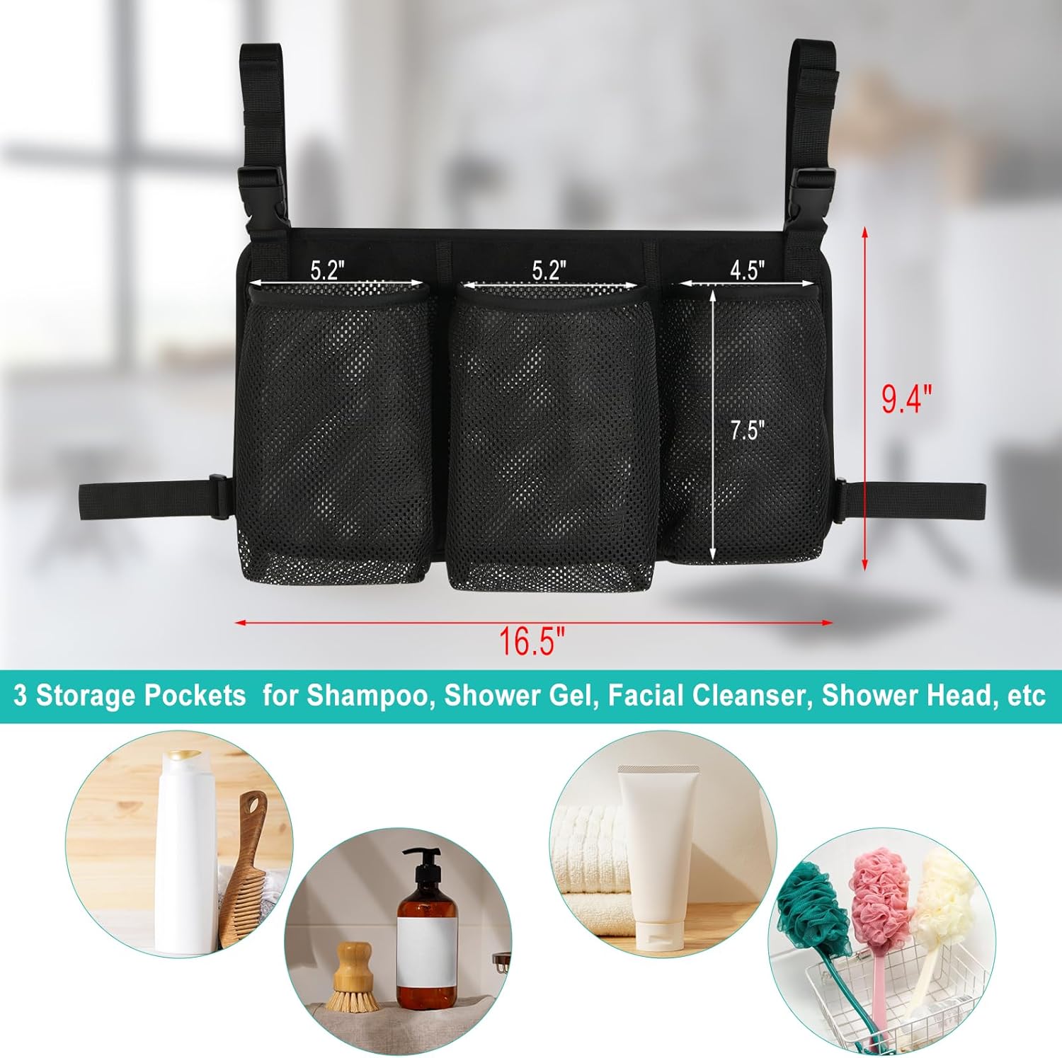 Beautyflier Removable Hanging Bag for Shower Chair