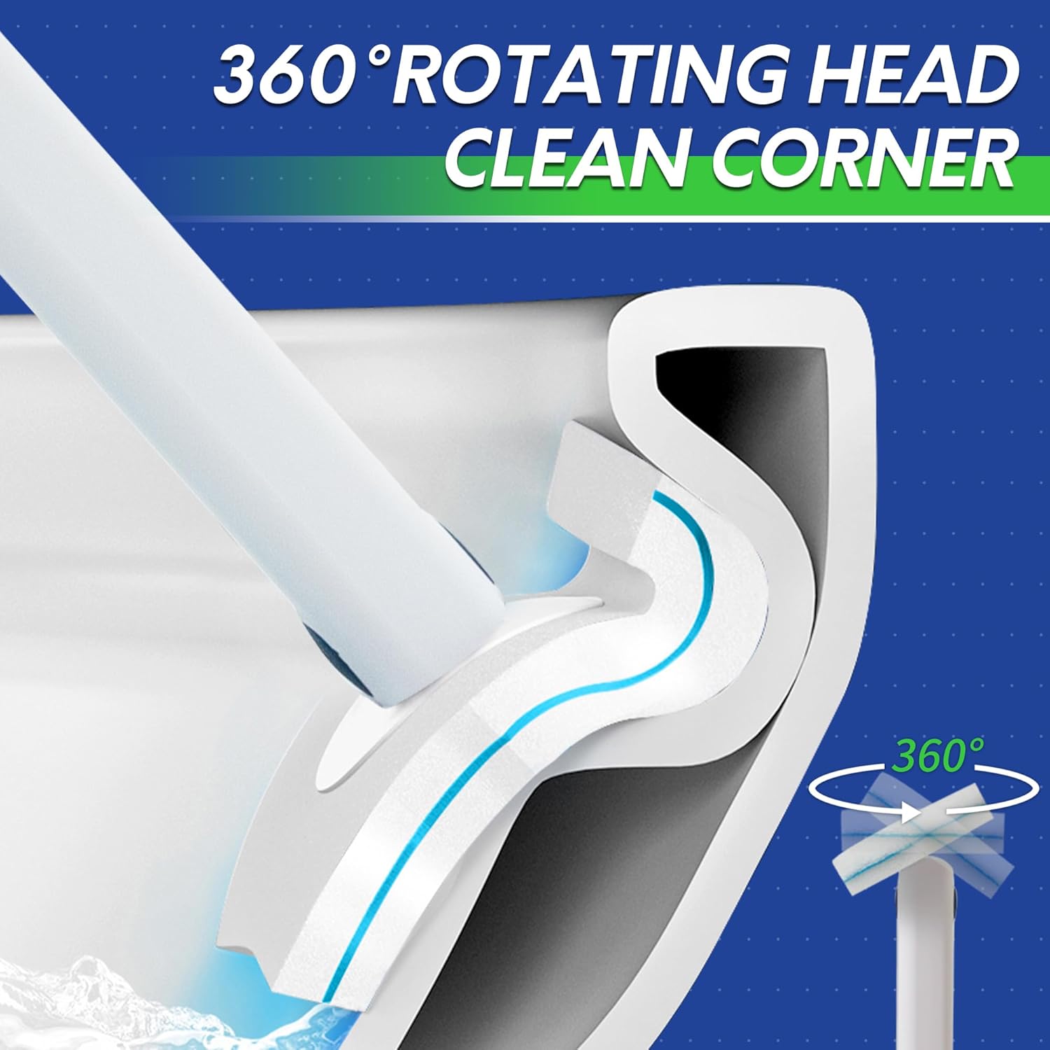 BOOMJOY Toilet Cleaning Bundle with 15 Pads and Classic Brush