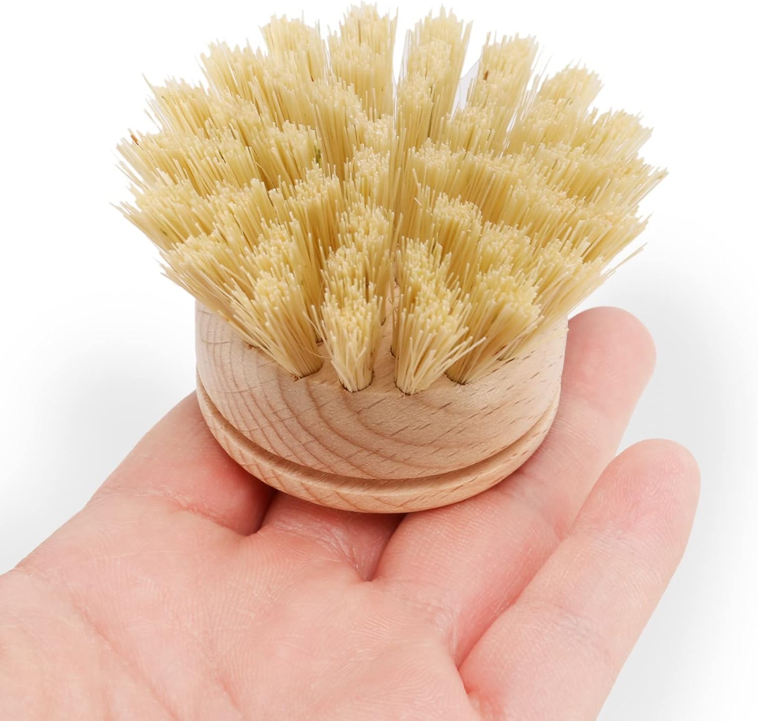 Nicfaky 6 Pcs Wooden Dish Brush Refillable Heads