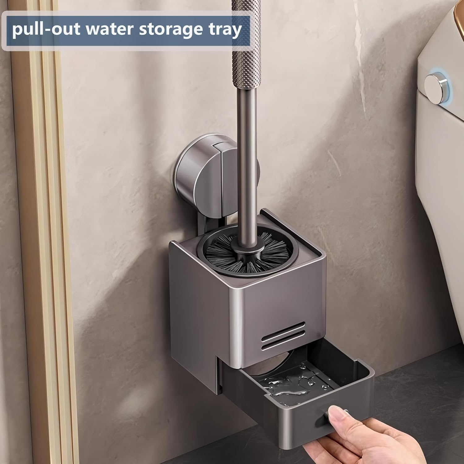 GHYFFF 2 Pack Wall Mounted Toilet Brush Set