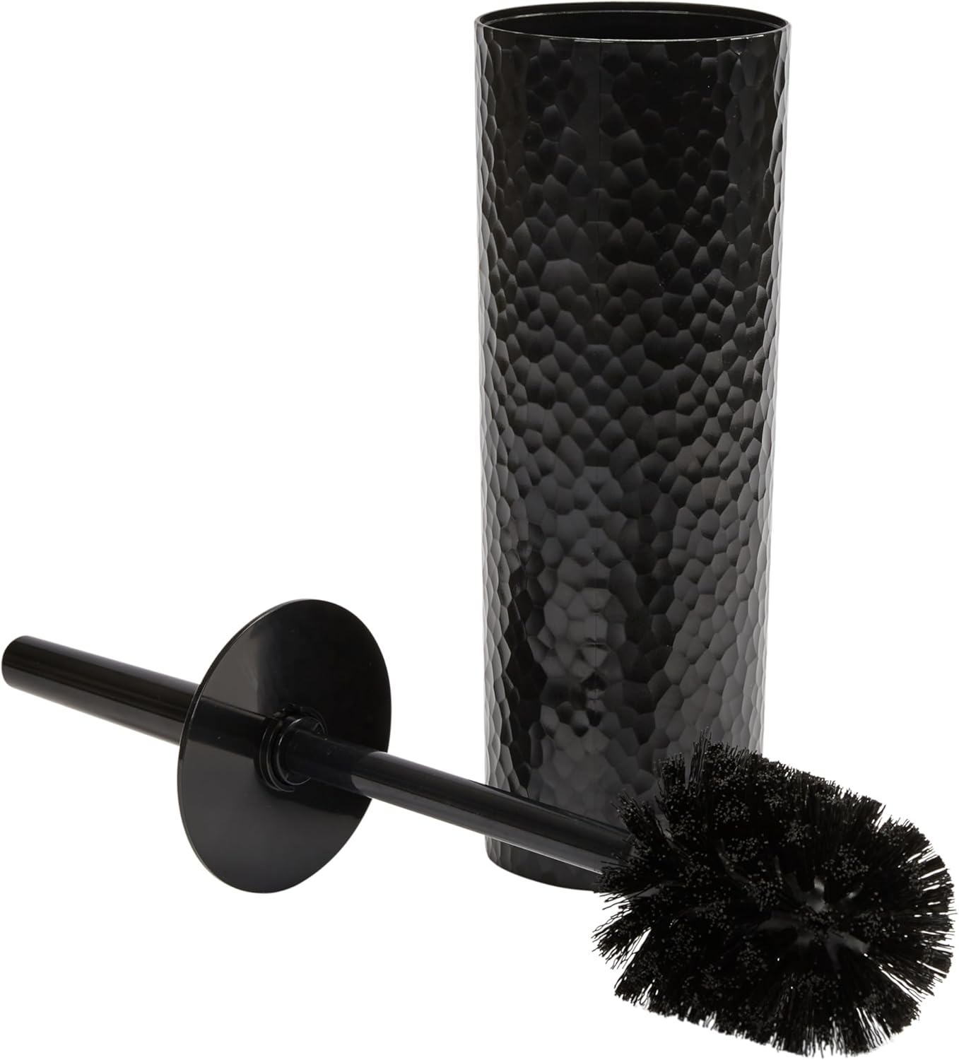 Bath Bliss Hammered Texture Toilet Brush in Black 1