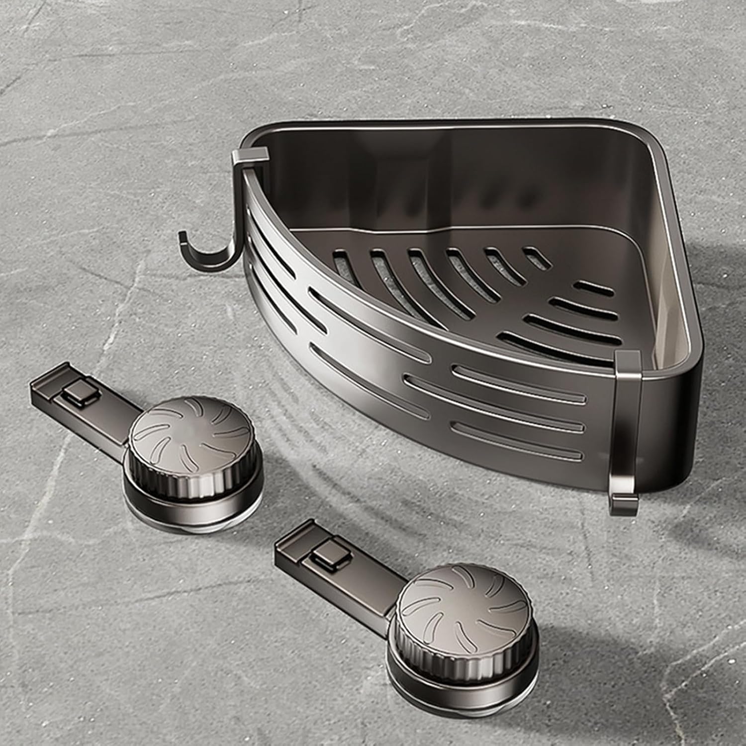 FINLALO Suction Cup Shower Caddy Wall Mount