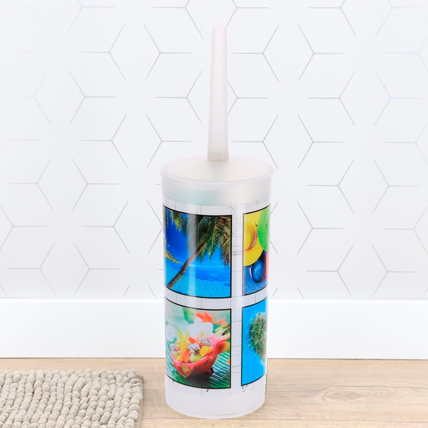 Efficient Plastic Toilet Brush with Bold Island Design