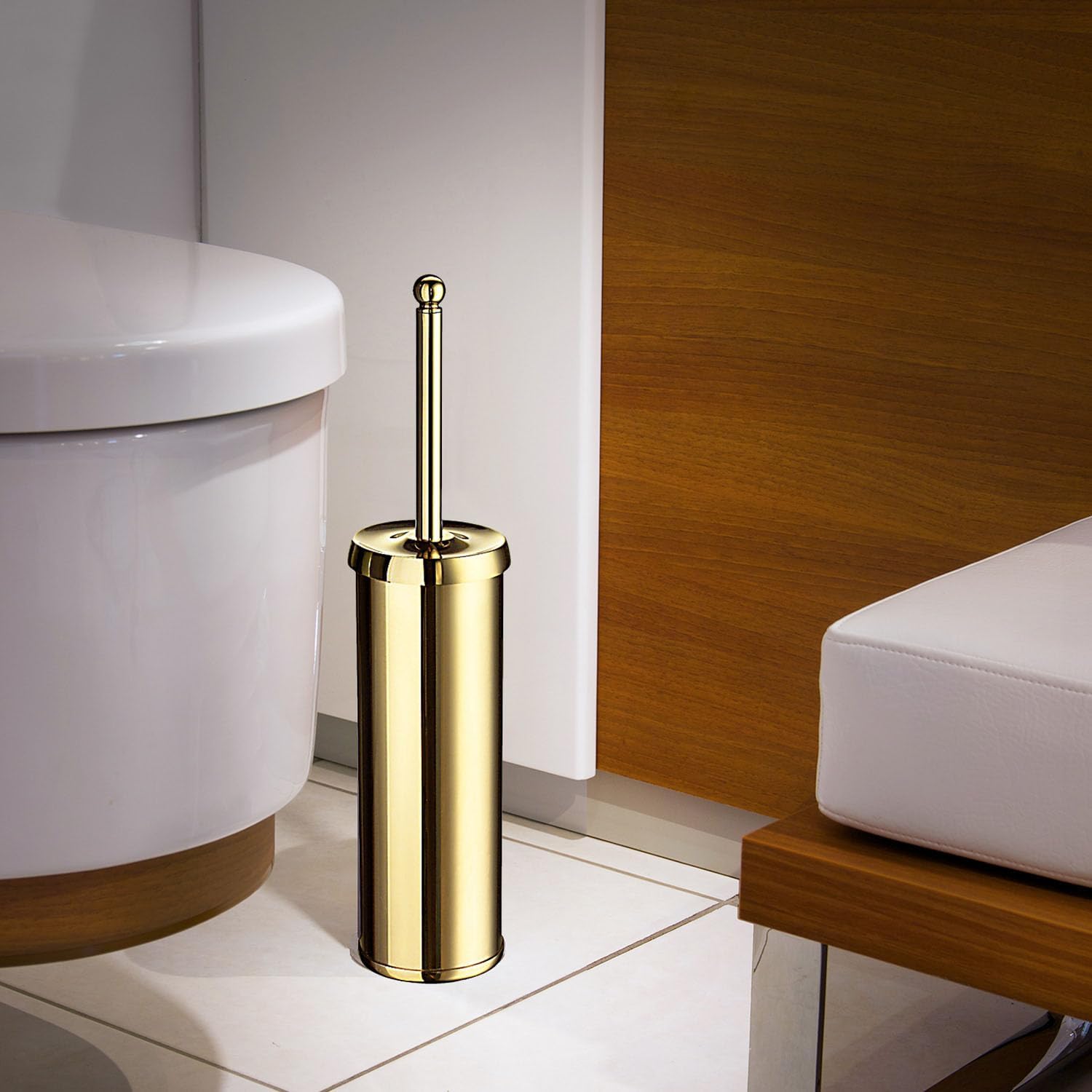 SMEDBO Polished Brass Toilet Brush Free Standing