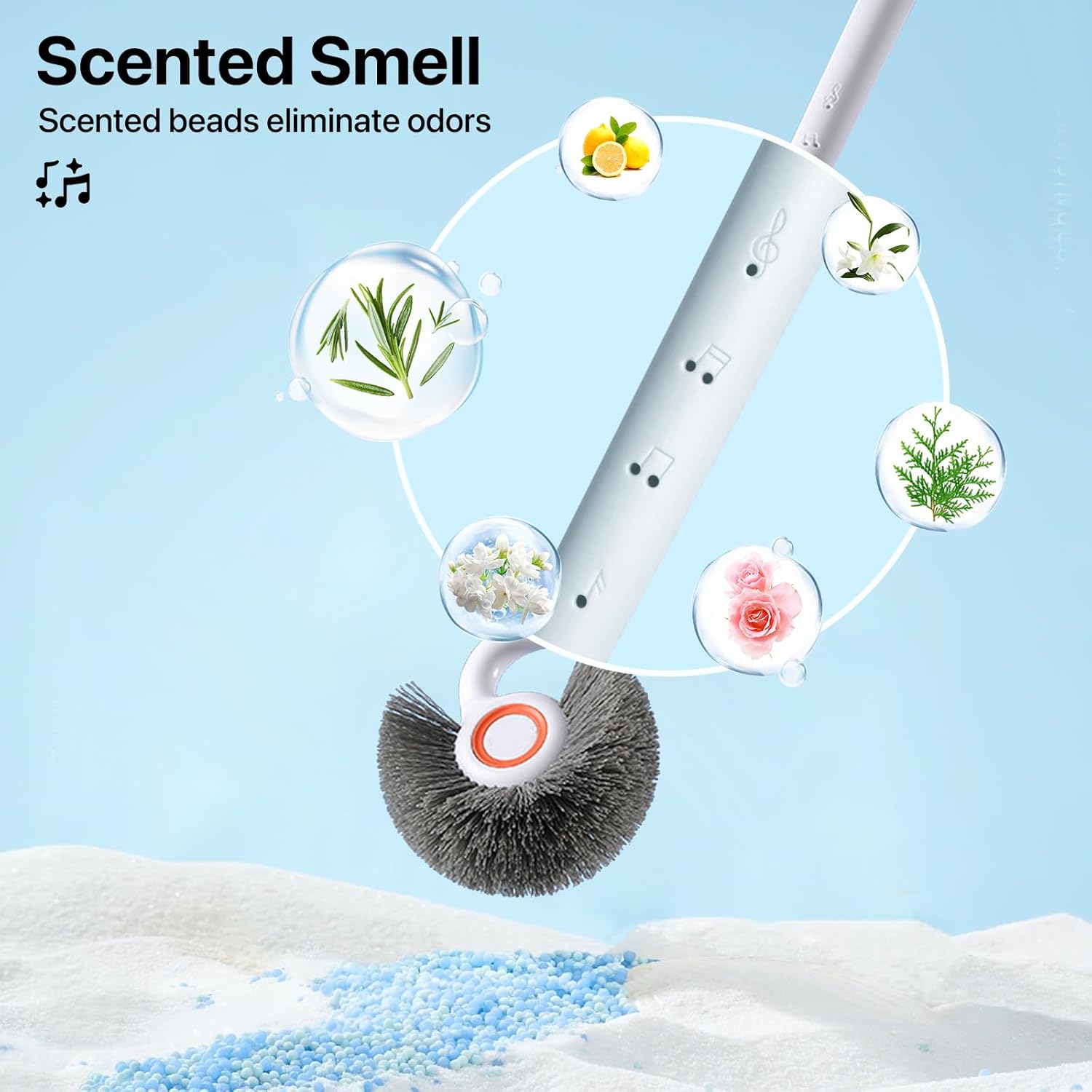 Chijoo Scented Toilet Brush with Holder and Hook