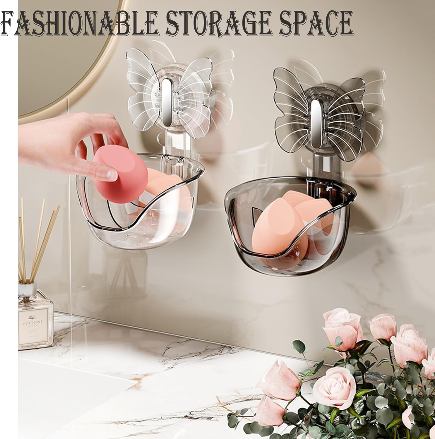 ZIOYCKL Suction Cup Storage Rack for Bathroom
