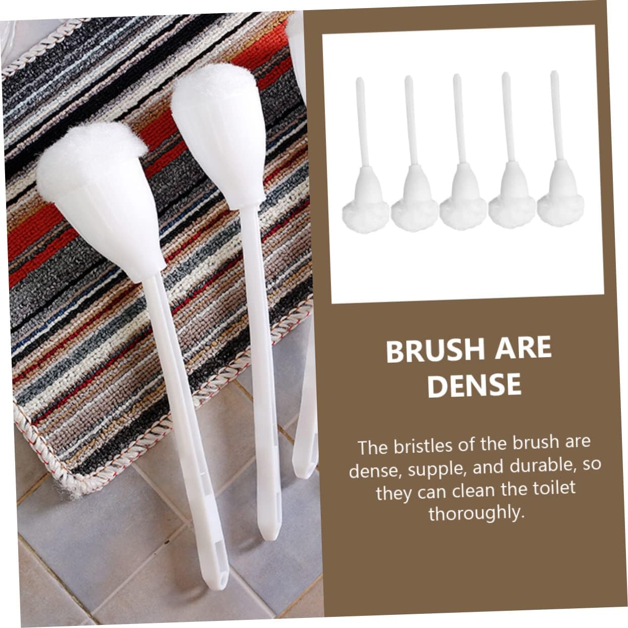 Alipis 5pcs Toilet Brush Set with Holder