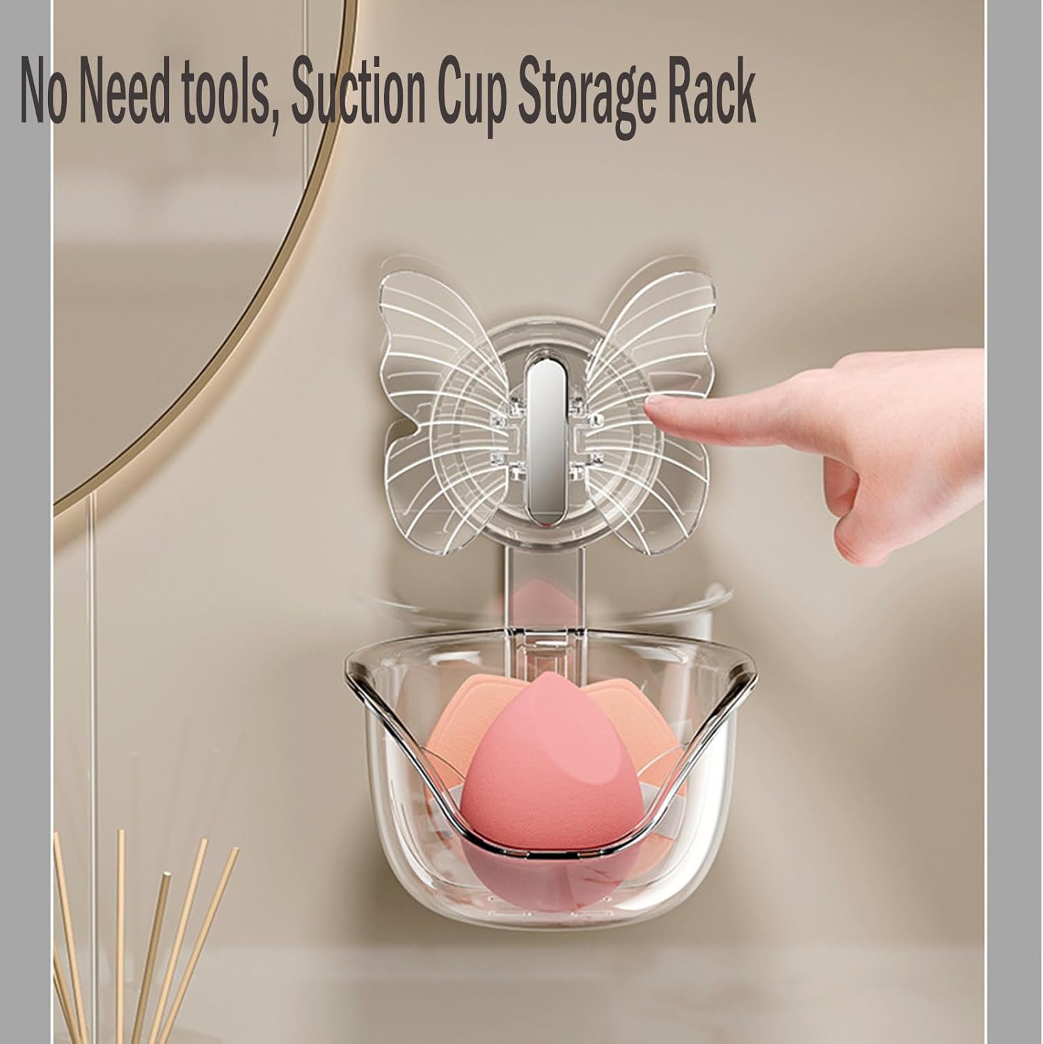 ZIOYCKL Suction Cup Storage Rack for Bathroom