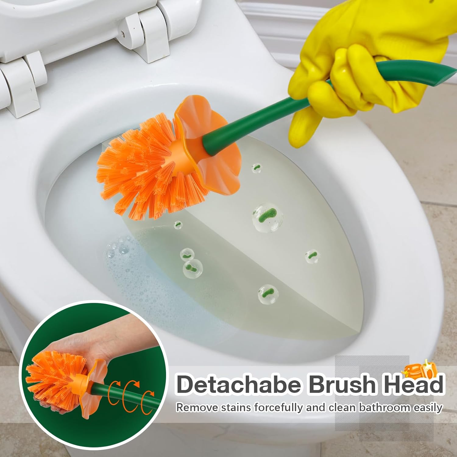 ADNIKIA Bell Pepper Toilet Brush with Holder