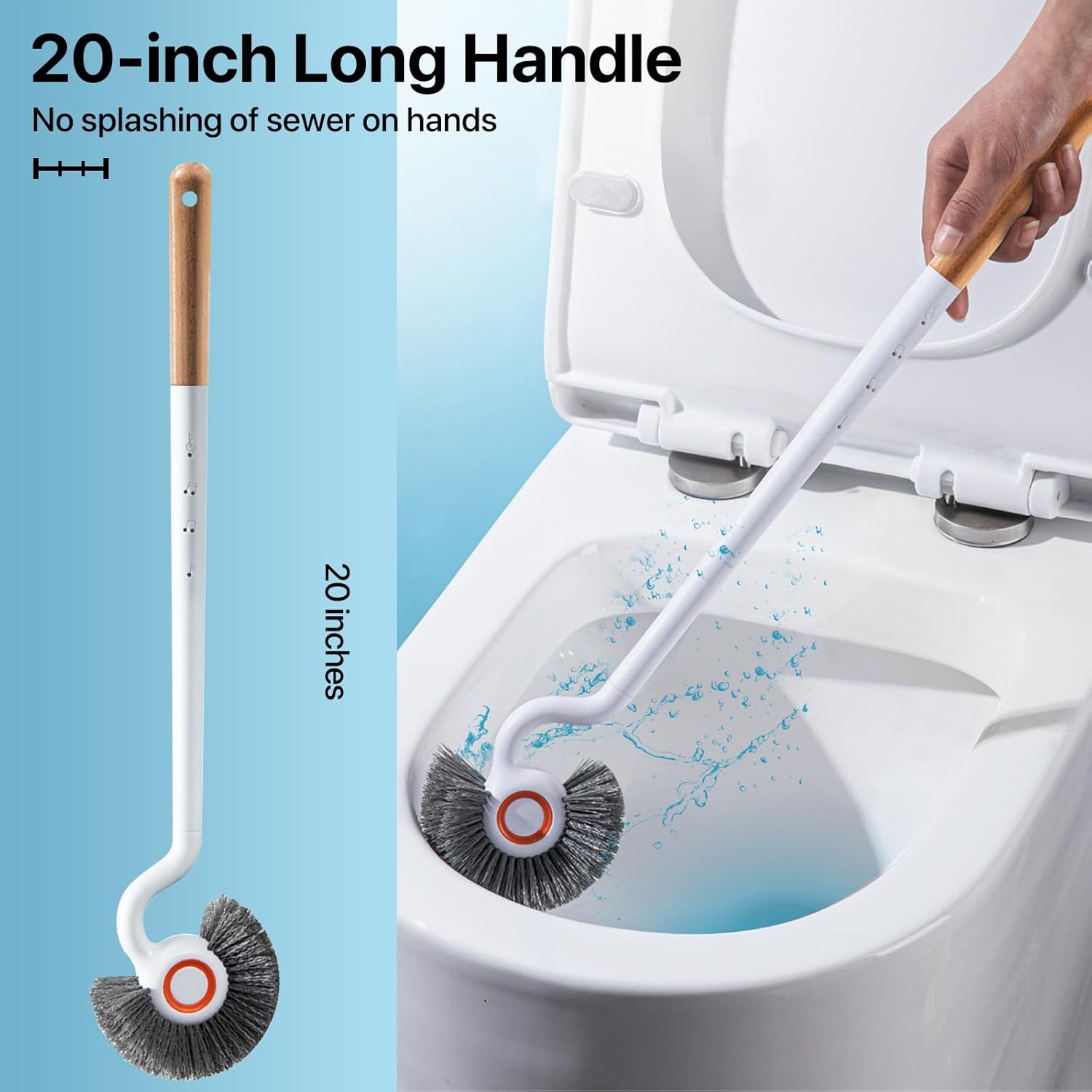 Chijoo Scented Toilet Brush with Holder and Hook