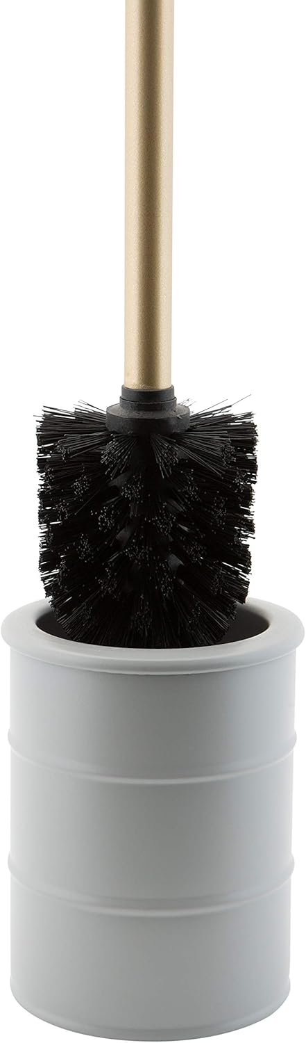 Modern Ridge Design Toilet Brush Holder in Grey 1