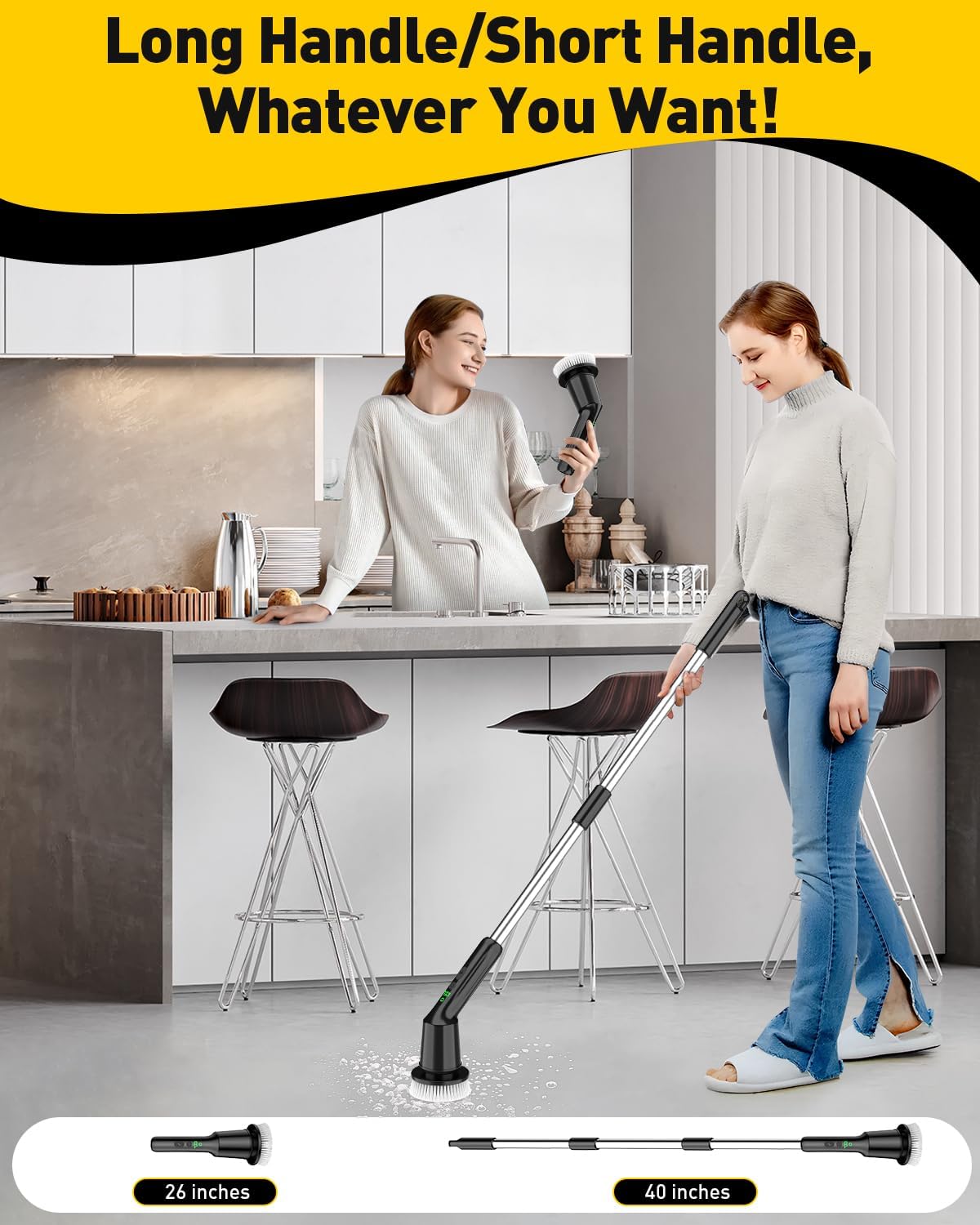 Electric Spin Scrubber with IPX7 Waterproof 3 Speeds