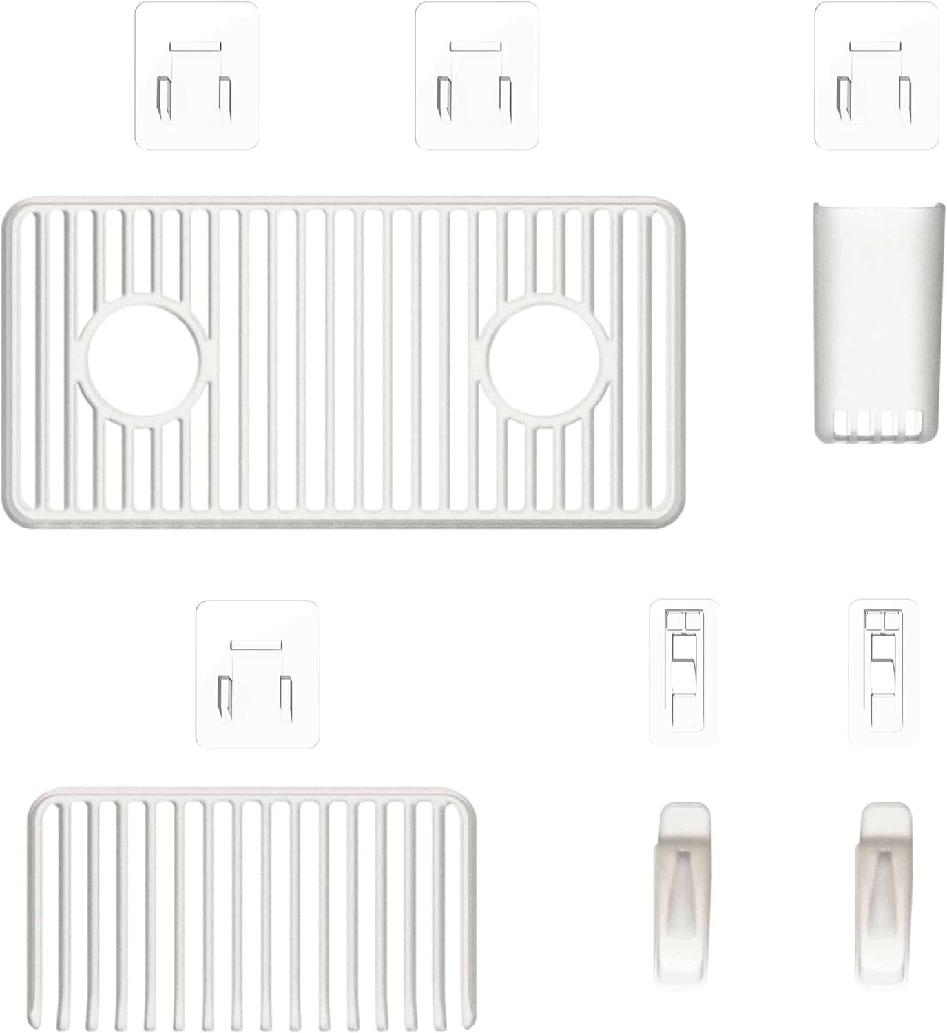 Three by Three Seattle Aquafolio 5 Piece Shower Organizer Set White