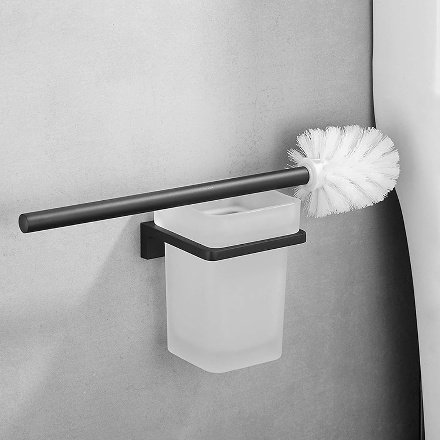UNNS Toilet Brush with Glass Holder Set