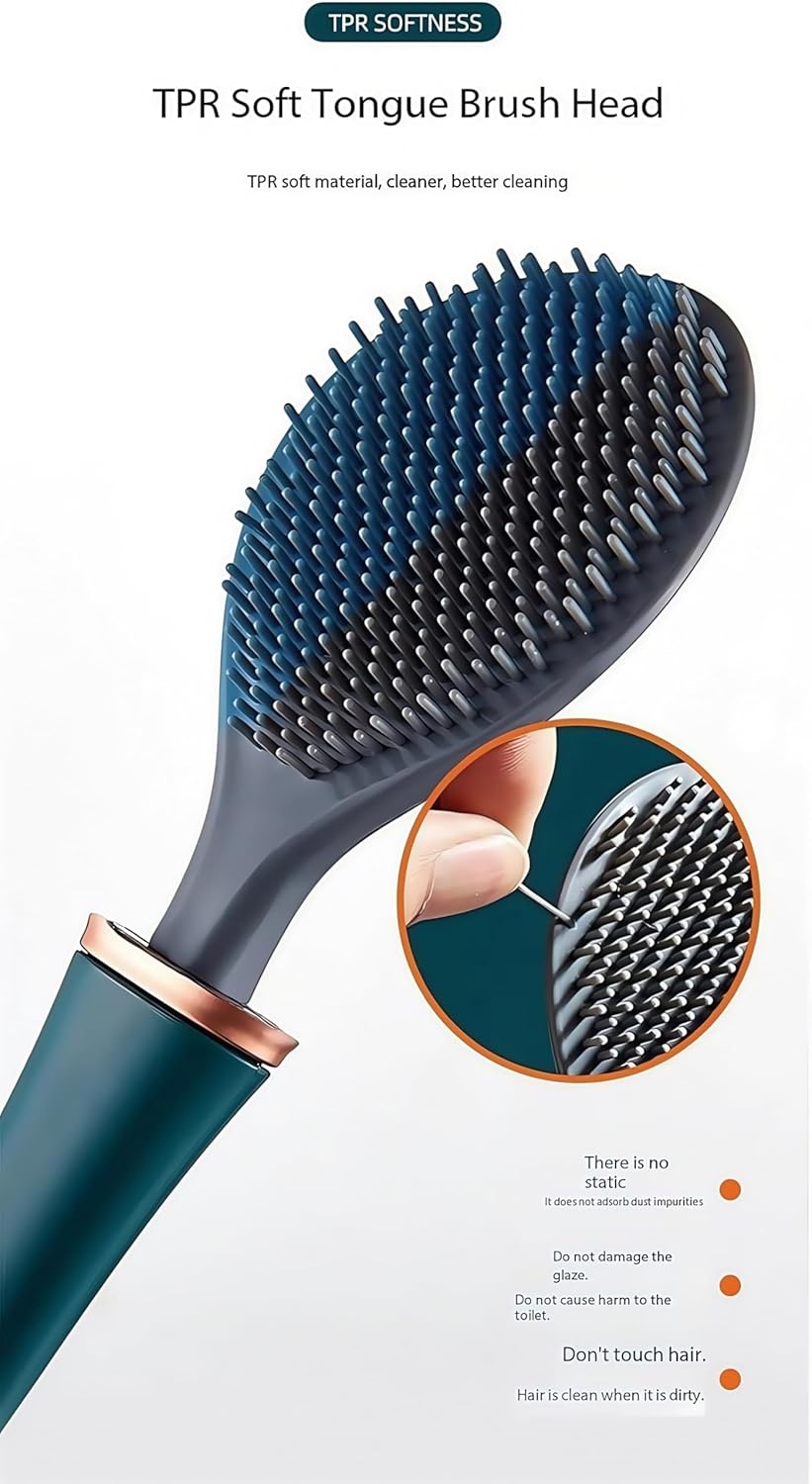 Jefuzh Silicone Toilet Brush and Holder Set