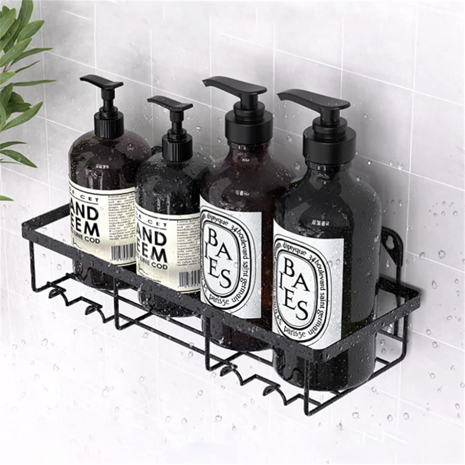 Shower Caddy 4 Pack Adhesive Organizer with Large Capacity and Rustproof Stainless Steel