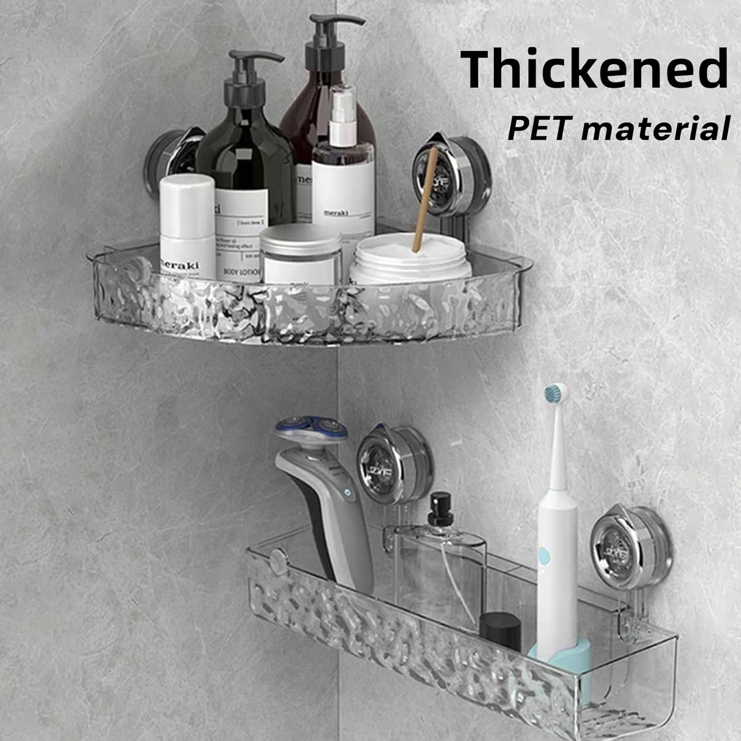 Circular Suction Cup Wall Shelf No Drill Mount