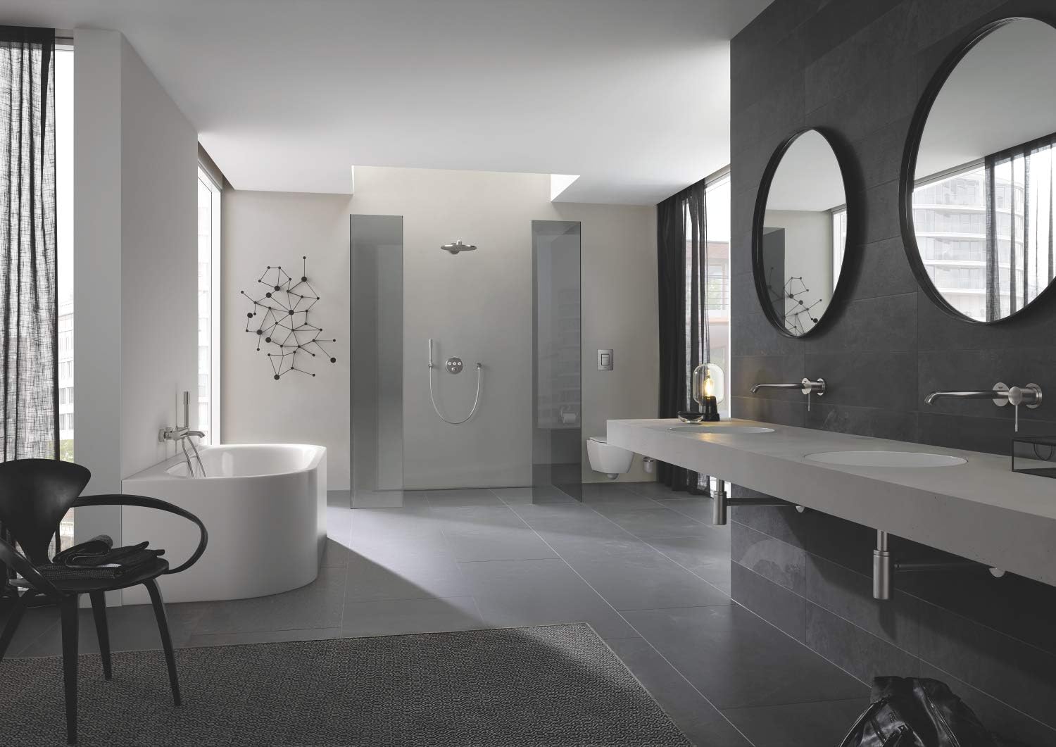 GROHE Essentials Toilet Brush Set Metal with Concealed Fastening