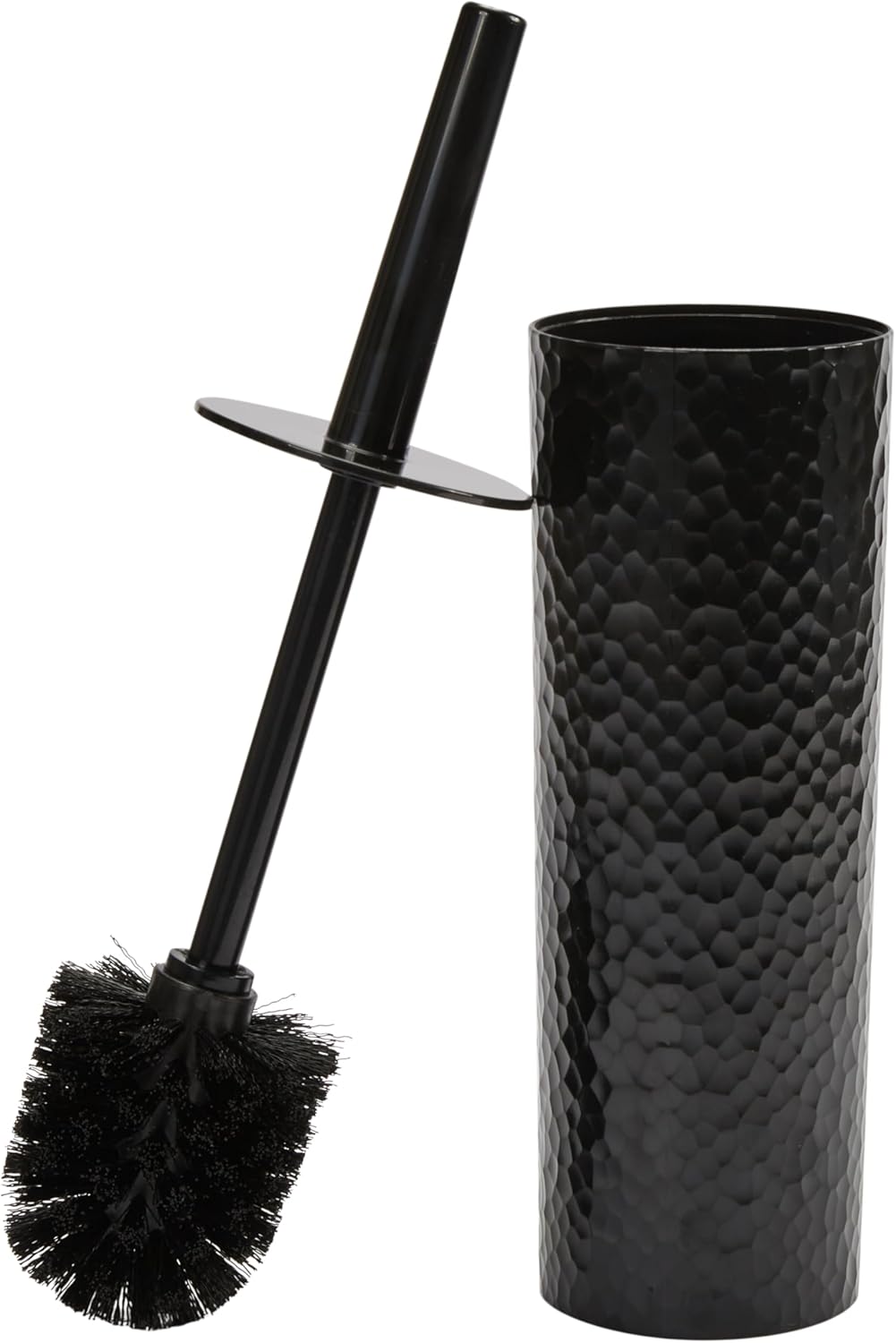 Bath Bliss Hammered Texture Toilet Brush in Black 1