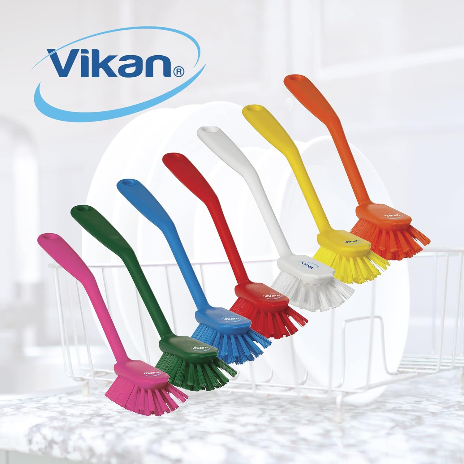 Vikan 11 Inch Medium Toilet Brush with Handle