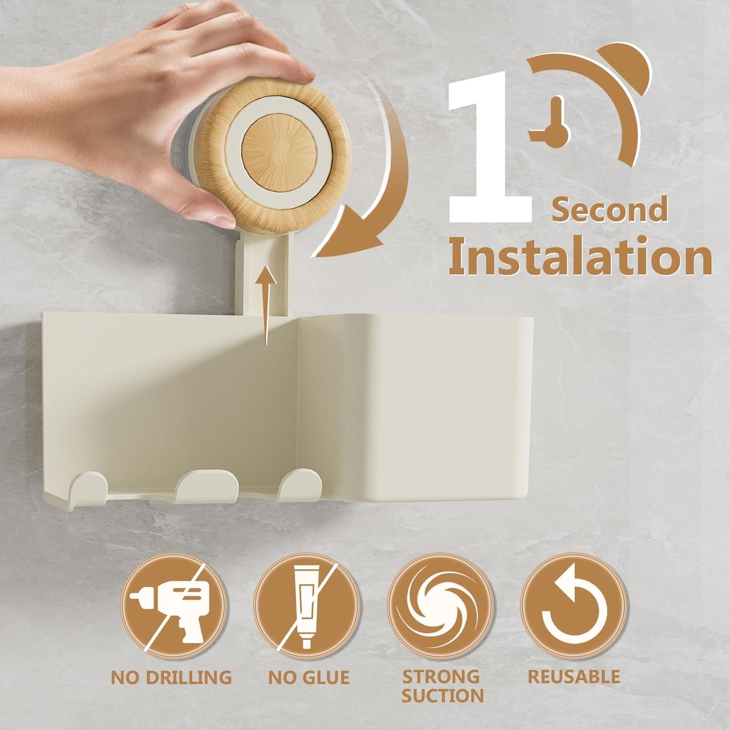 3 in 1 Shower Razor Holder with Storage Box