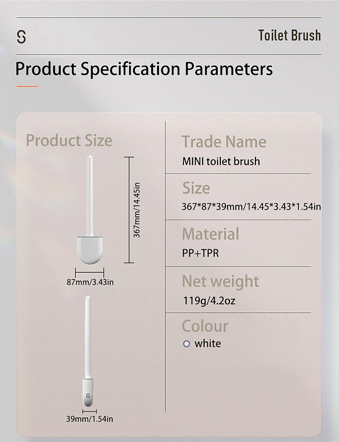 Silicone Toilet Brush with Wall Mounting Holder
