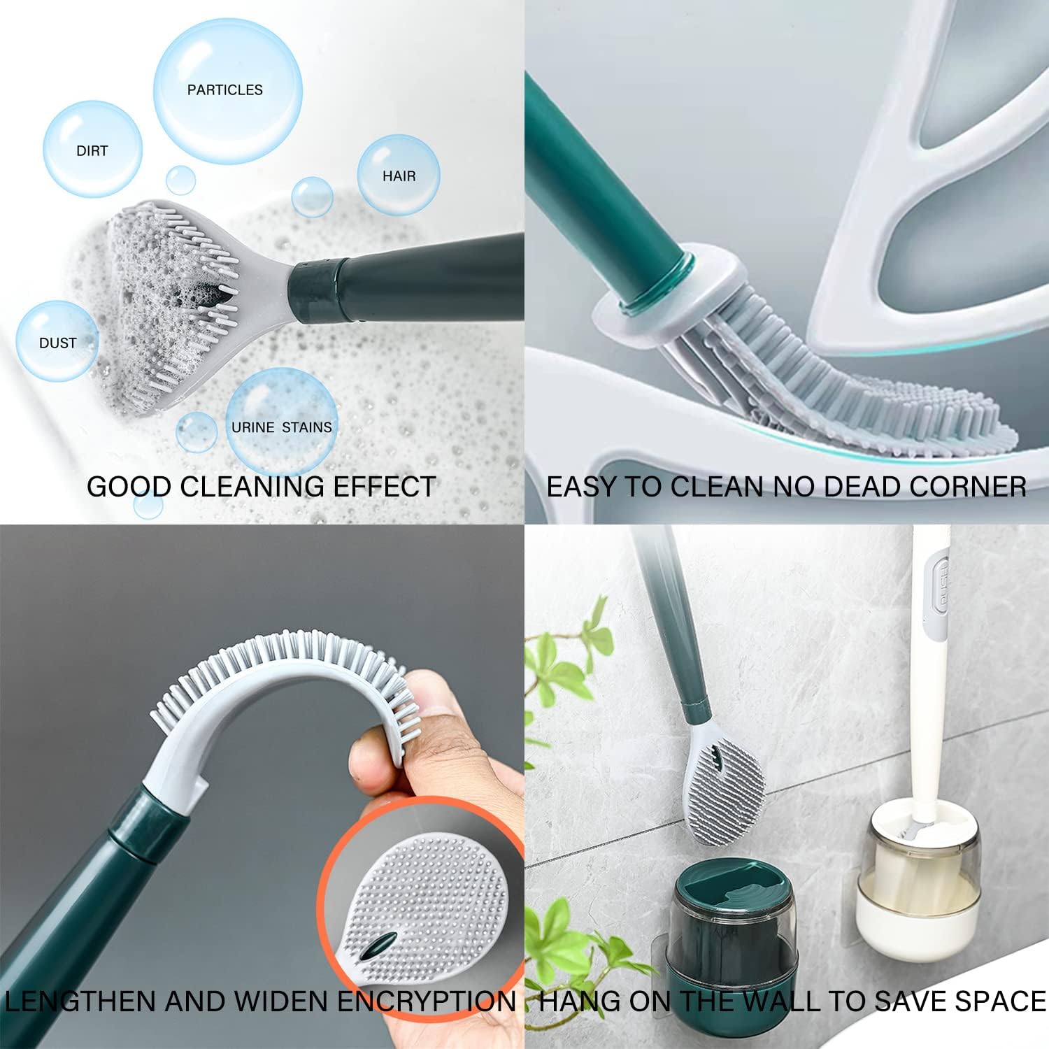 XINYAOAMAZ Wall Hanging Toilet Brush Set with Liquid Storage
