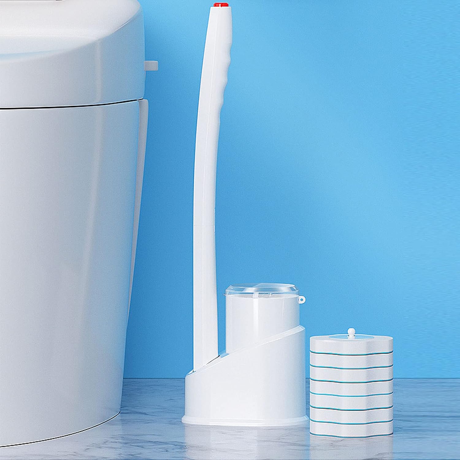 Disposable Toilet Brush Holder Set with Washing Liquid