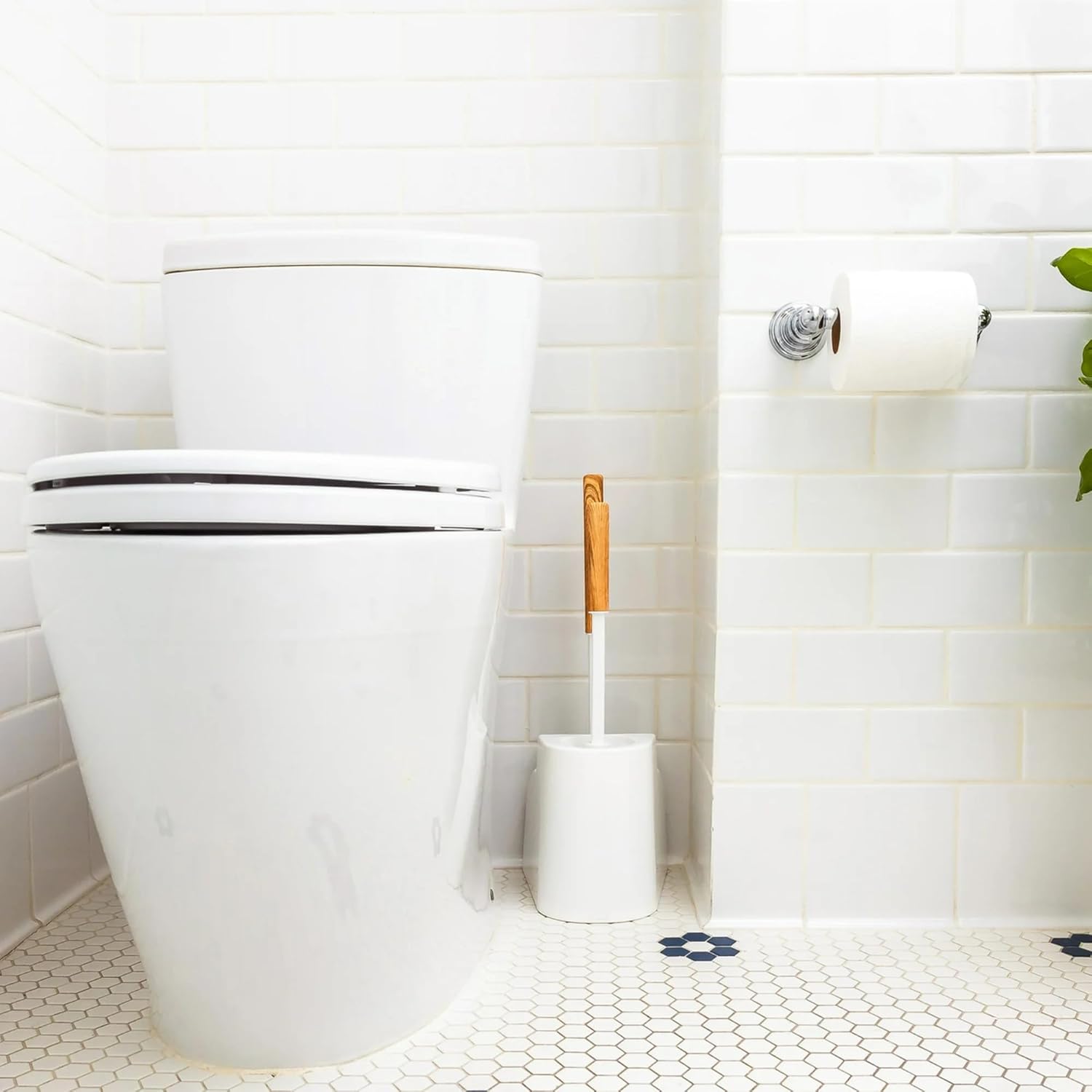 Toilet Brush Plunger Set with Storage Caddy