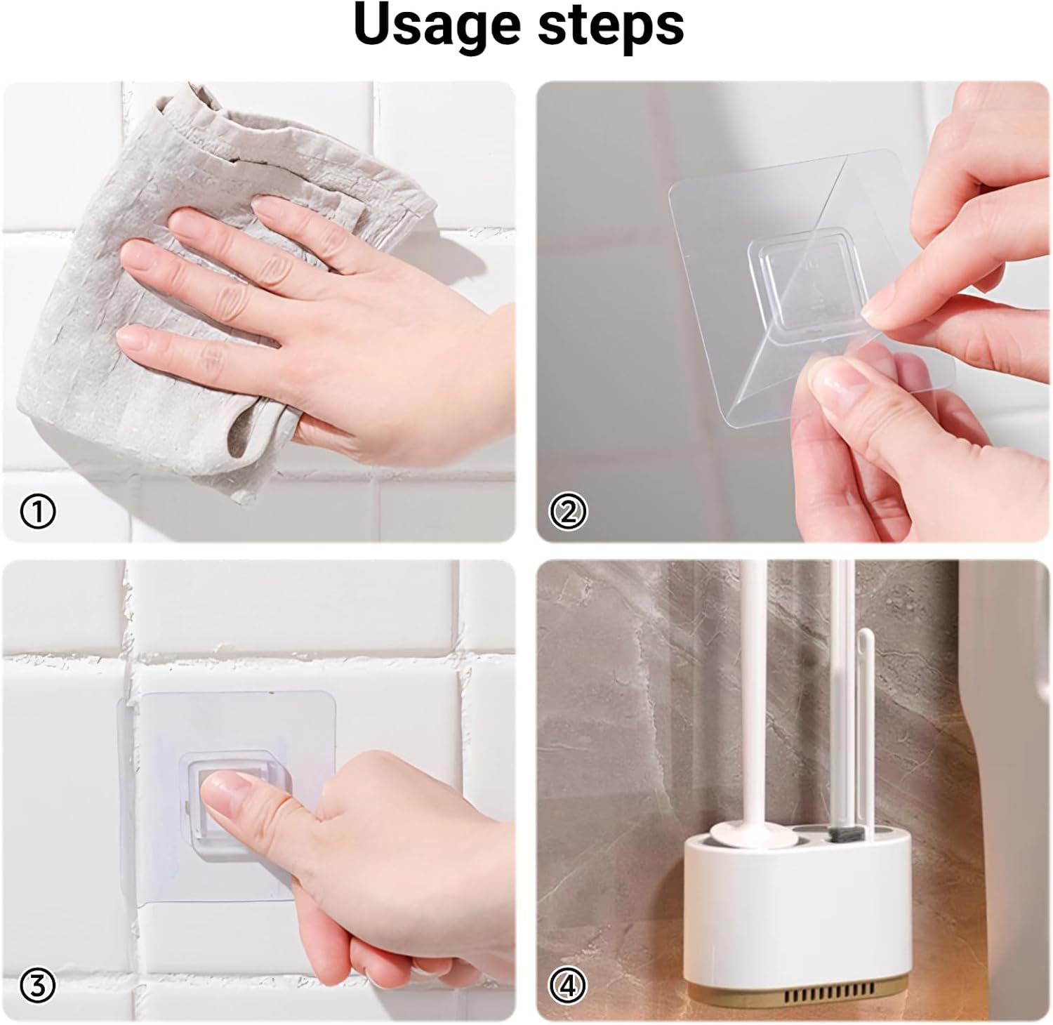 3 in 1 Toilet Brush and Holder Set