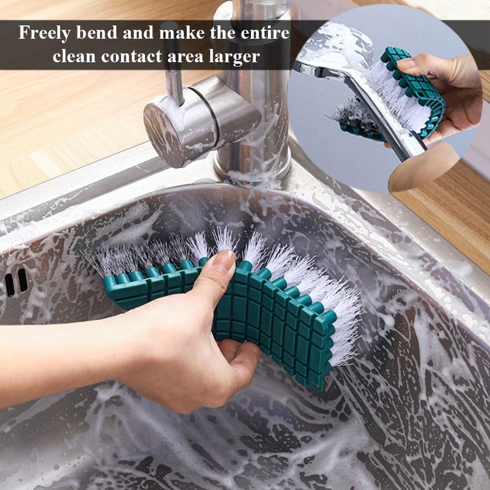 Oniapro V-Shape Toilet Scrub Brush Bendable Non-Slip