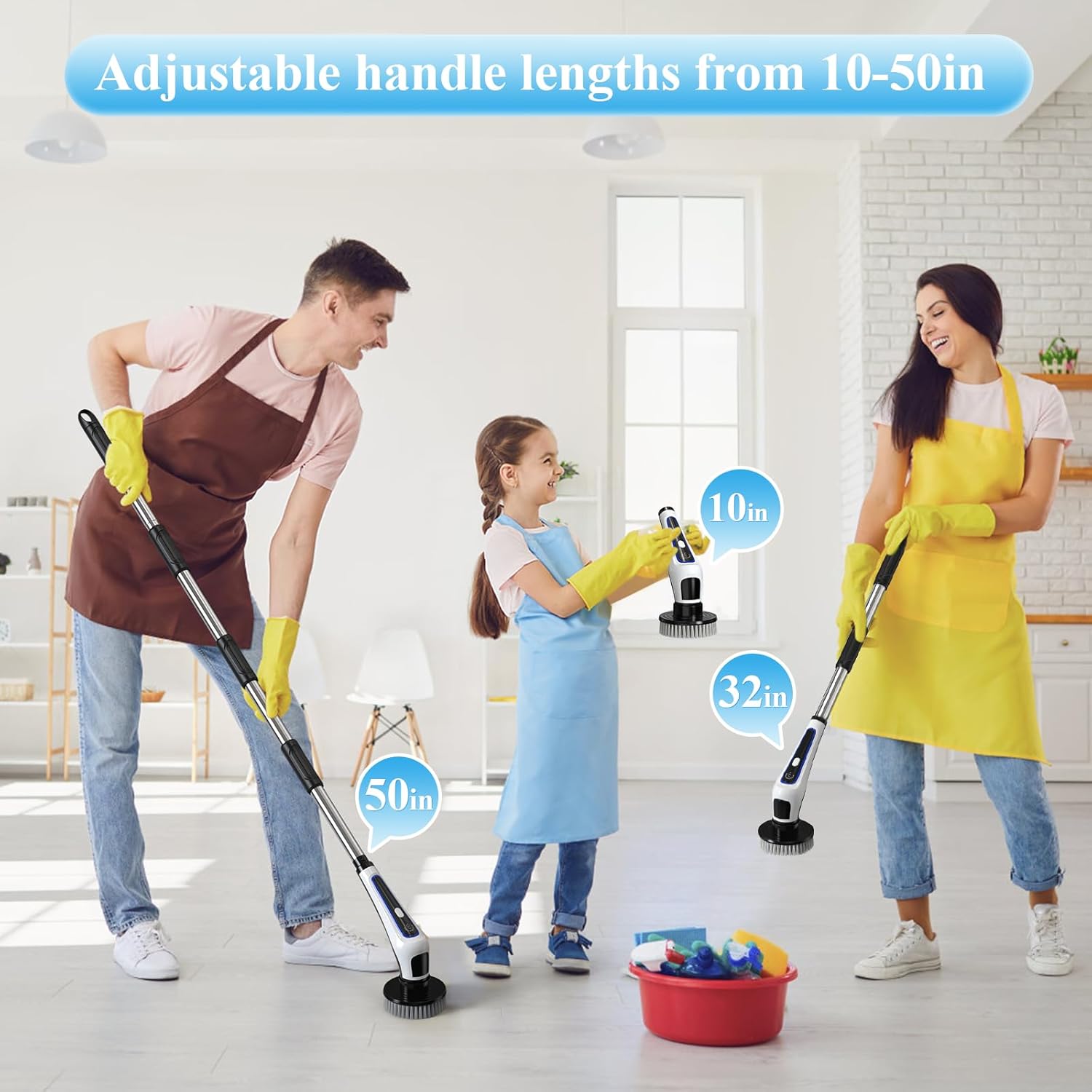 Elegoro Electric Spin Scrubber with 3 Speeds and 9 Brush Heads
