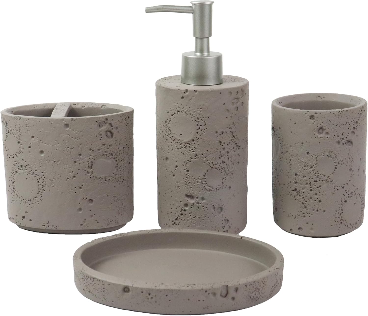 Hymmah Meteorites Bathroom Accessories Set 4 Pcs Resin
