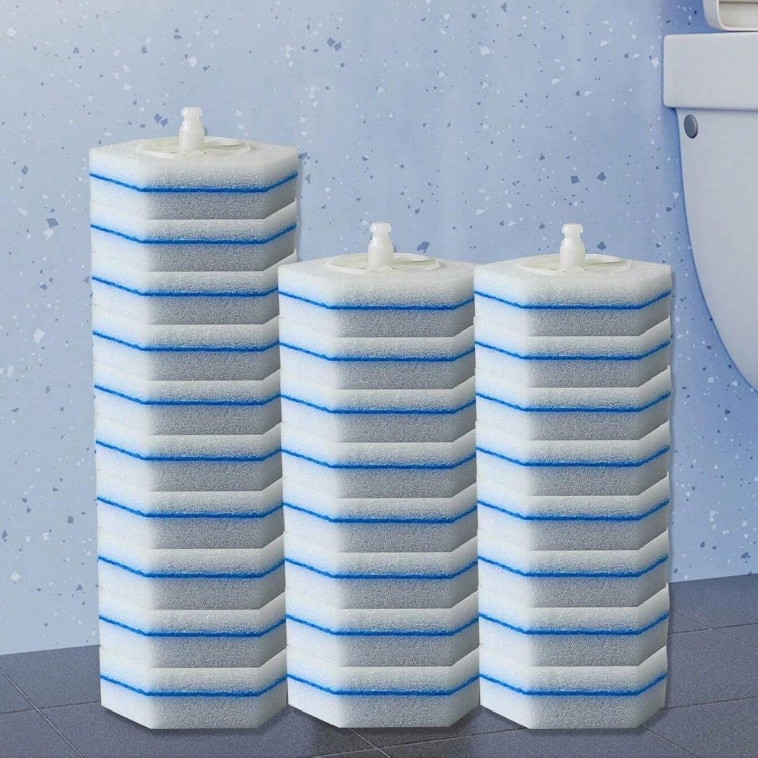 60 Count Disposable Toilet Brush Refill Set