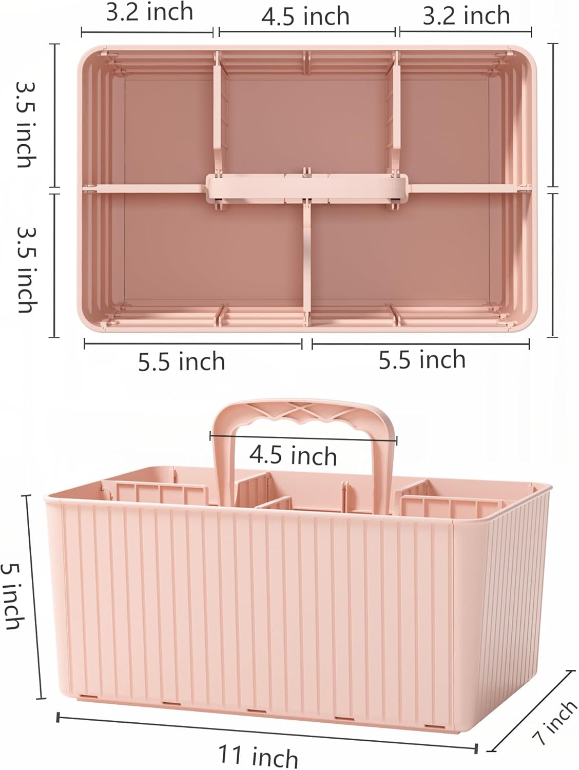 DAYHOPE Plastic Shower Caddy Organizer 2 Pack Pink