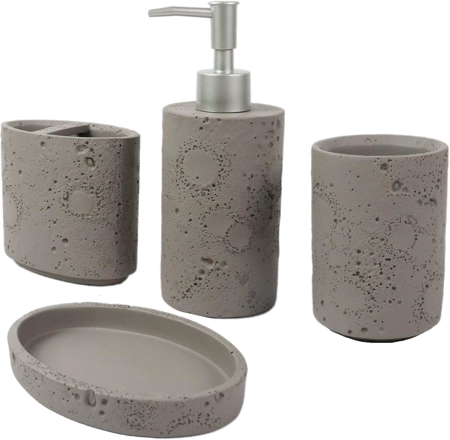 Hymmah Meteorites Bathroom Accessories Set 4 Pcs Resin