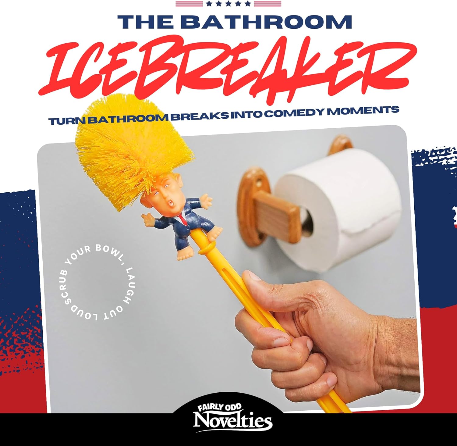 Donald Trump Toilet Bowl Brush Funny Political Gift