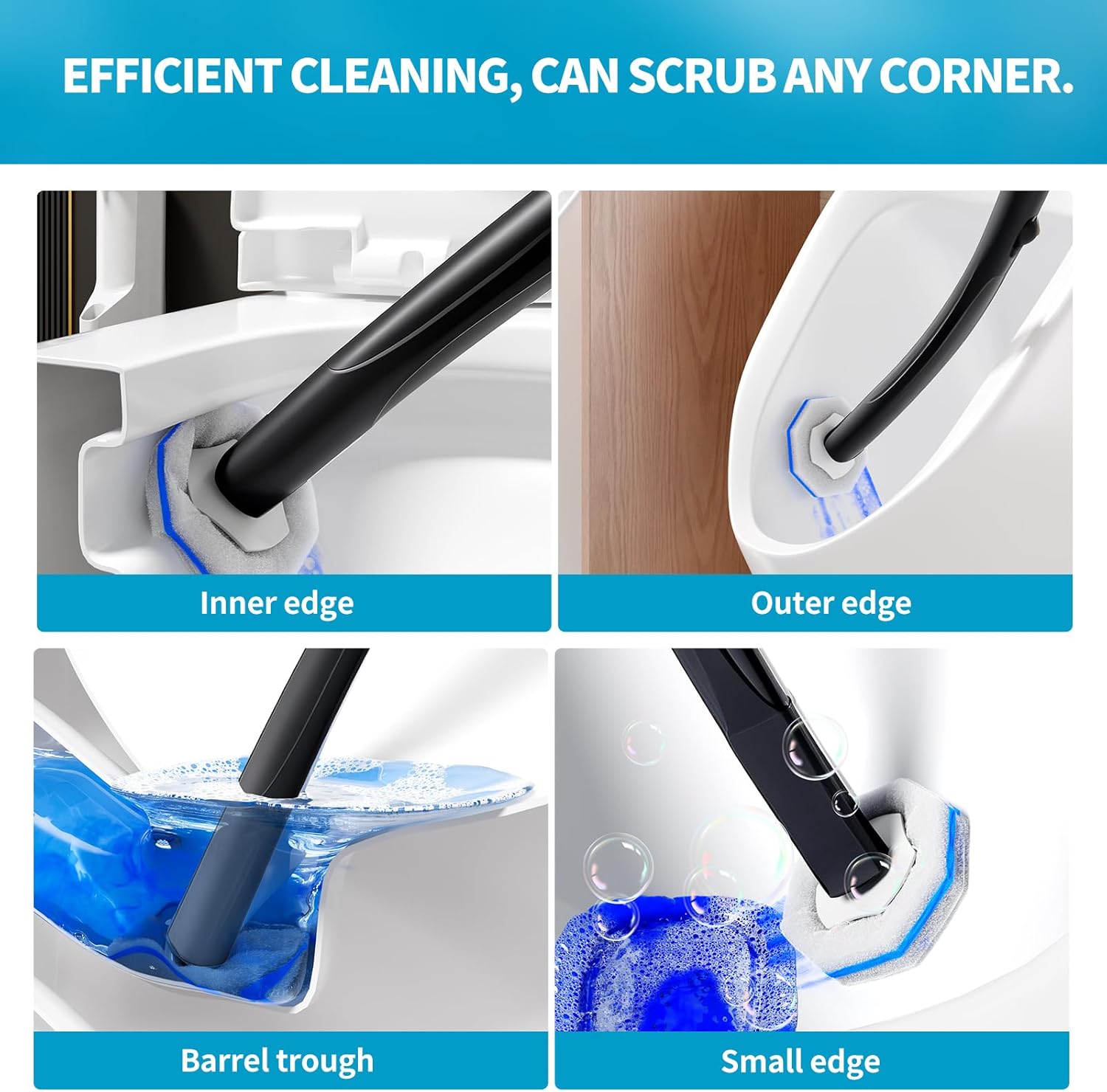 Hohoky Toilet Cleaning Set with 50 Refills
