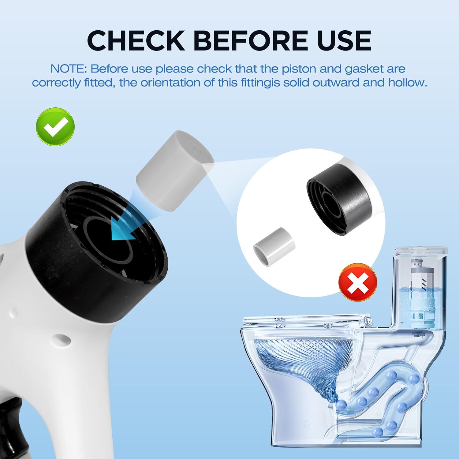 High Pressure Toilet Plunger with Air Barometer