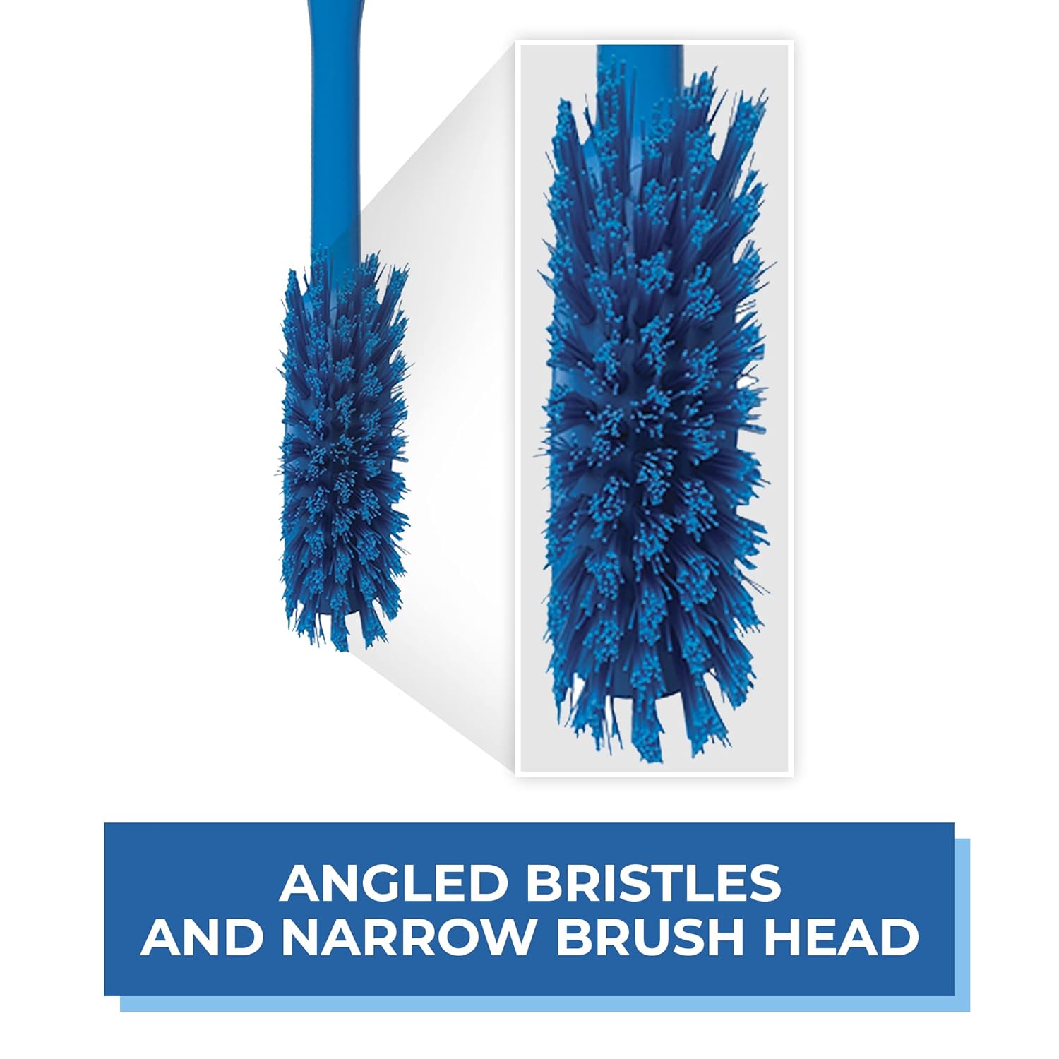 Vikan Fine Dish Brush - 11 Inch Blue Heavy-Duty Narrow